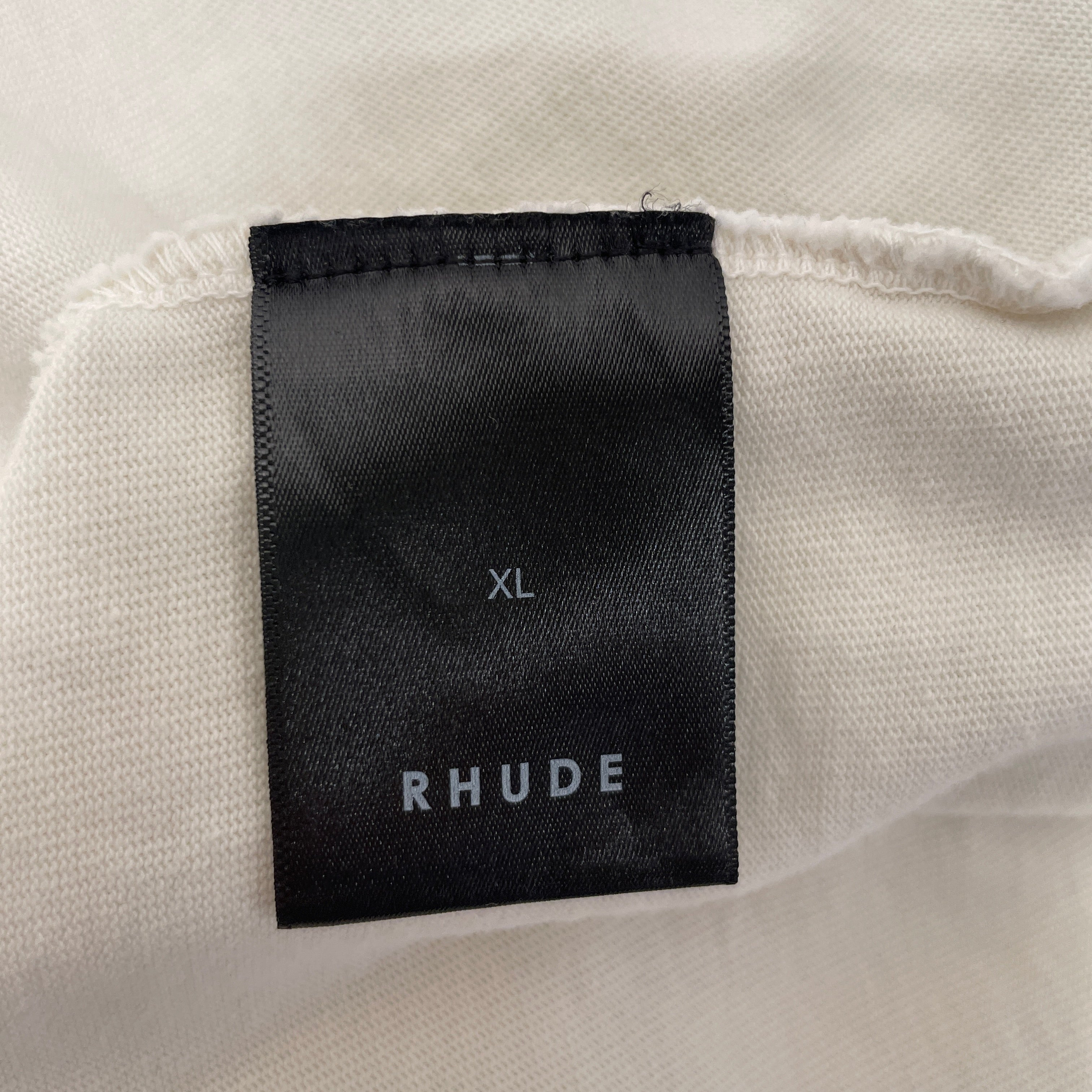 RHUDE/T-Shirt/XL/Cotton/WHT/COLLEGIATE CREST view 4