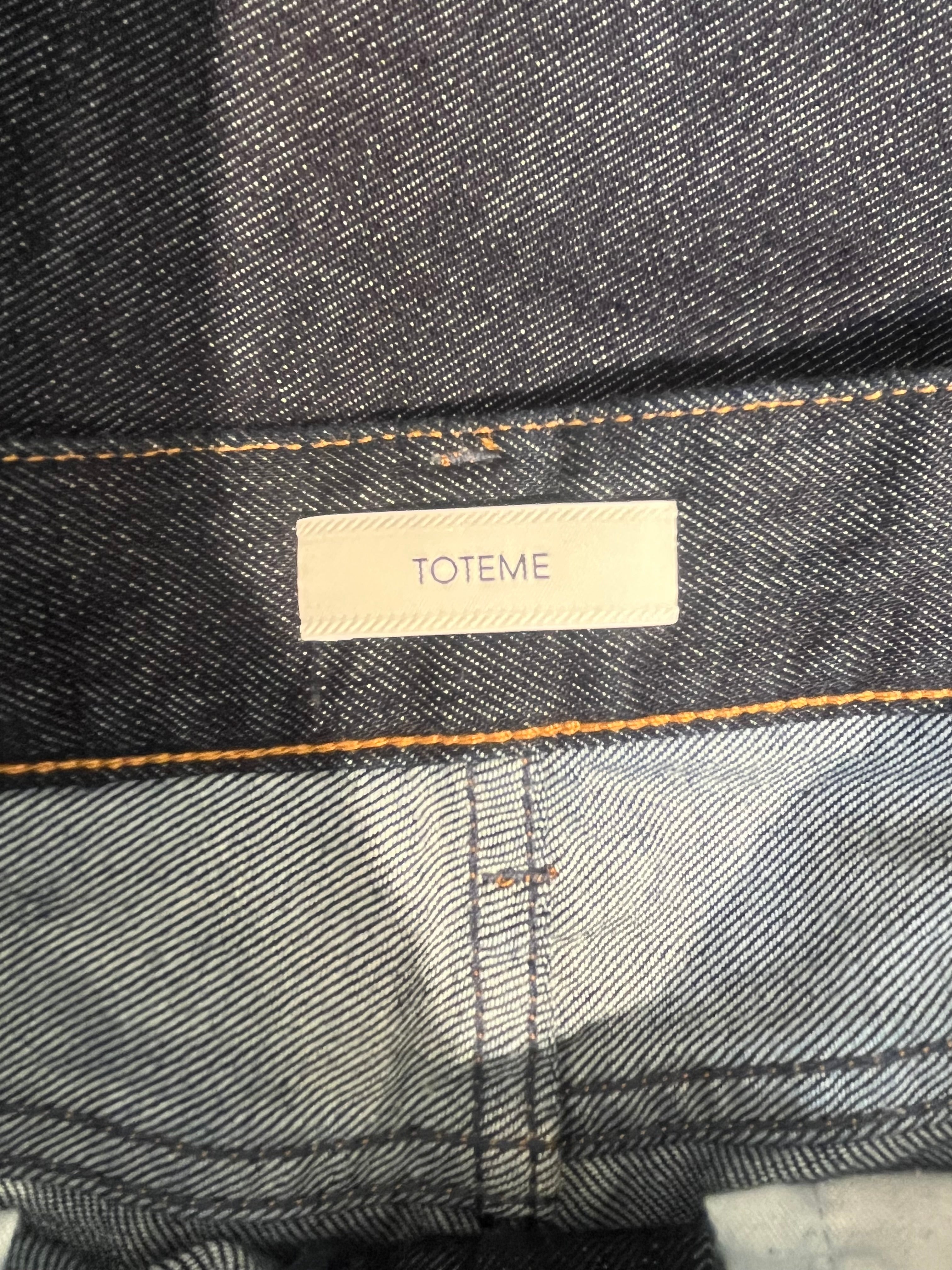 TOTEME/Straight Pants/24/Cotton/NVY/24/32-RAW DENIM WASH view 3