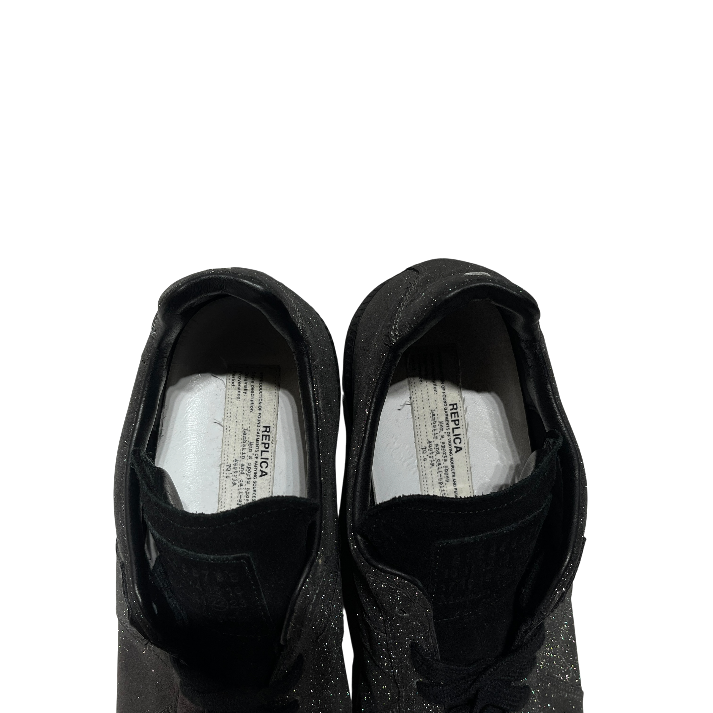 Maison Margiela/Low-Sneakers/EU 46/Leather/BLK/glitter gat view 3