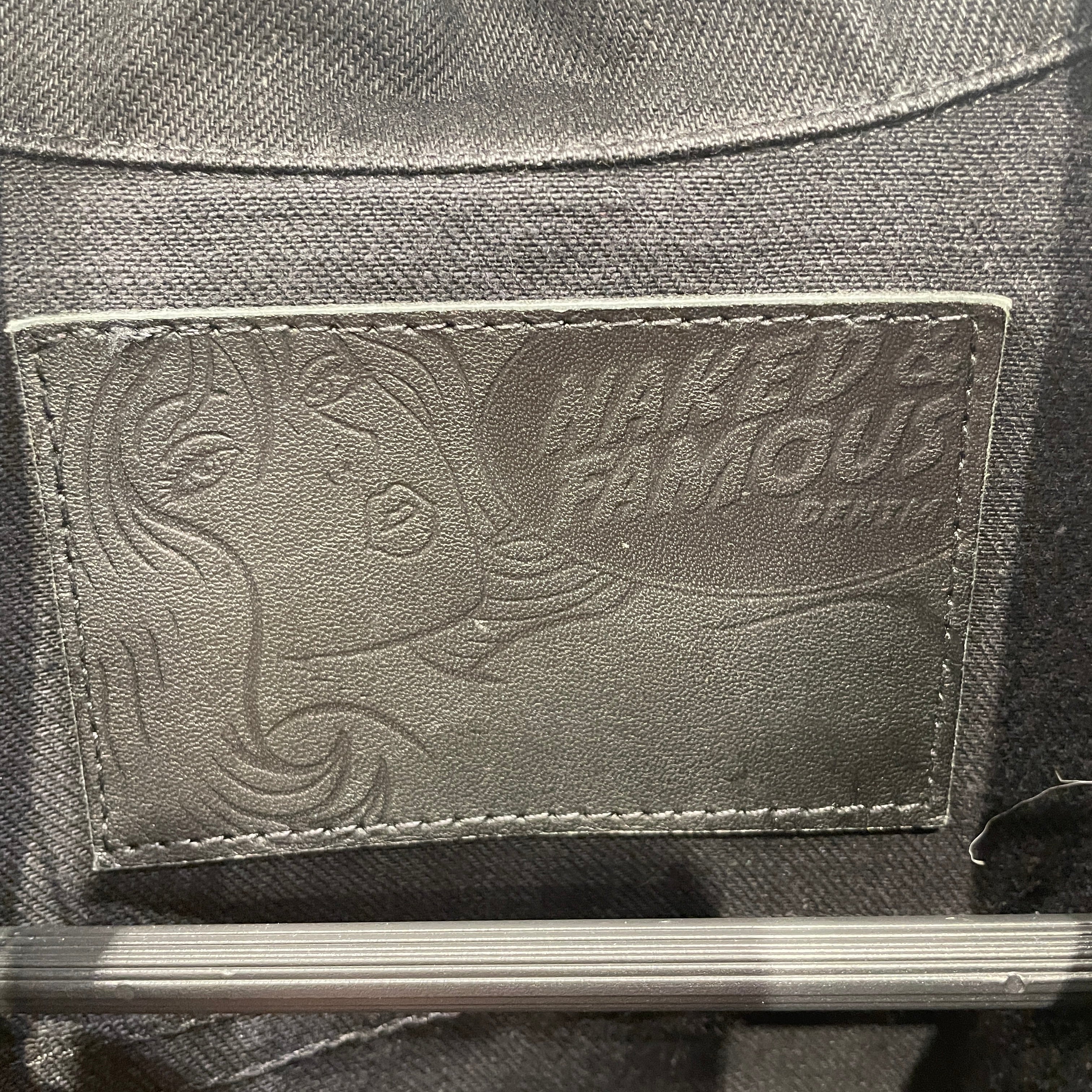 NAKED & FAMOUS DENIM/Jacket/S/Denim/BLK/leather tag view 3