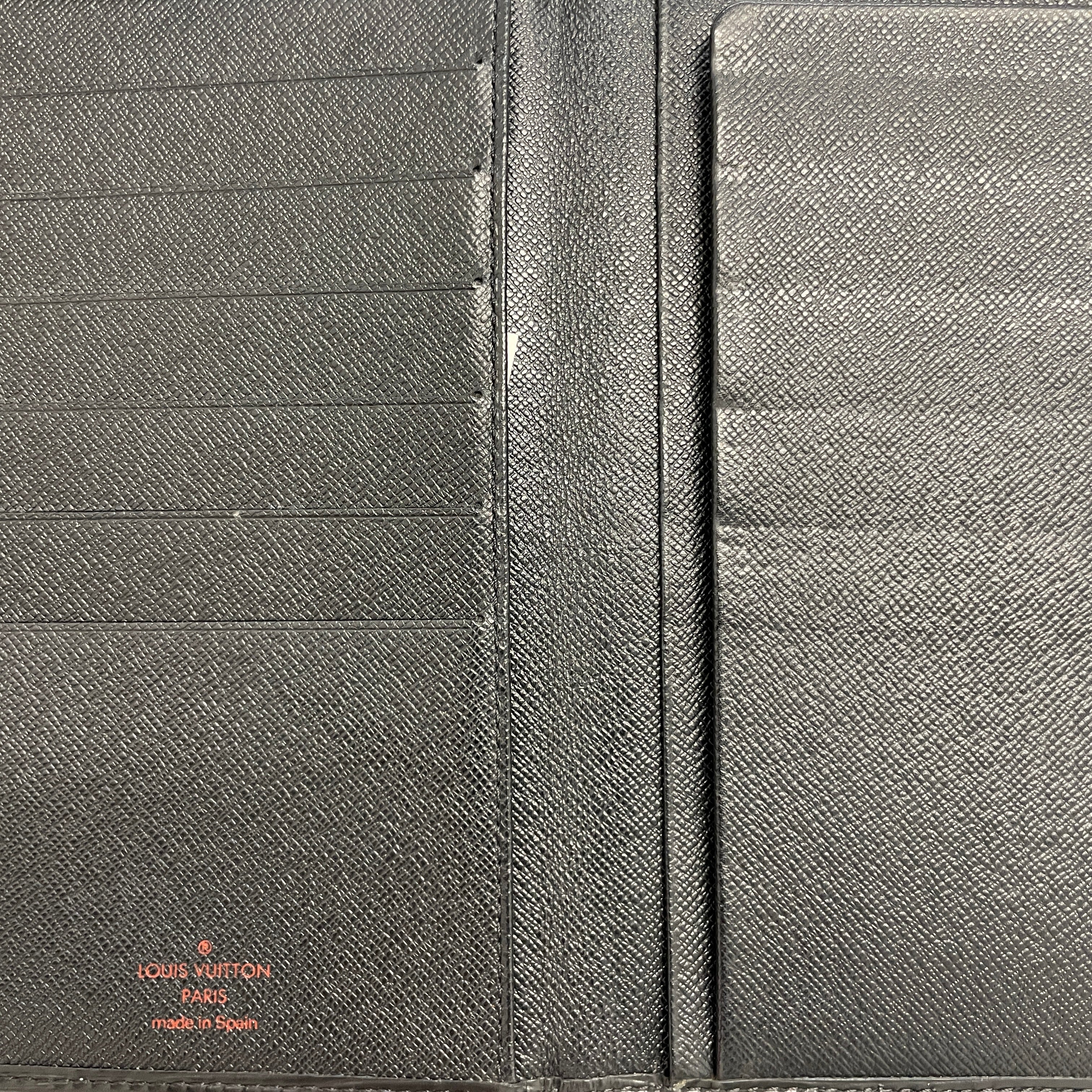 LOUIS VUITTON/Long Wallet/Leather/BLK/EPI PORTEFEUILLE view 3