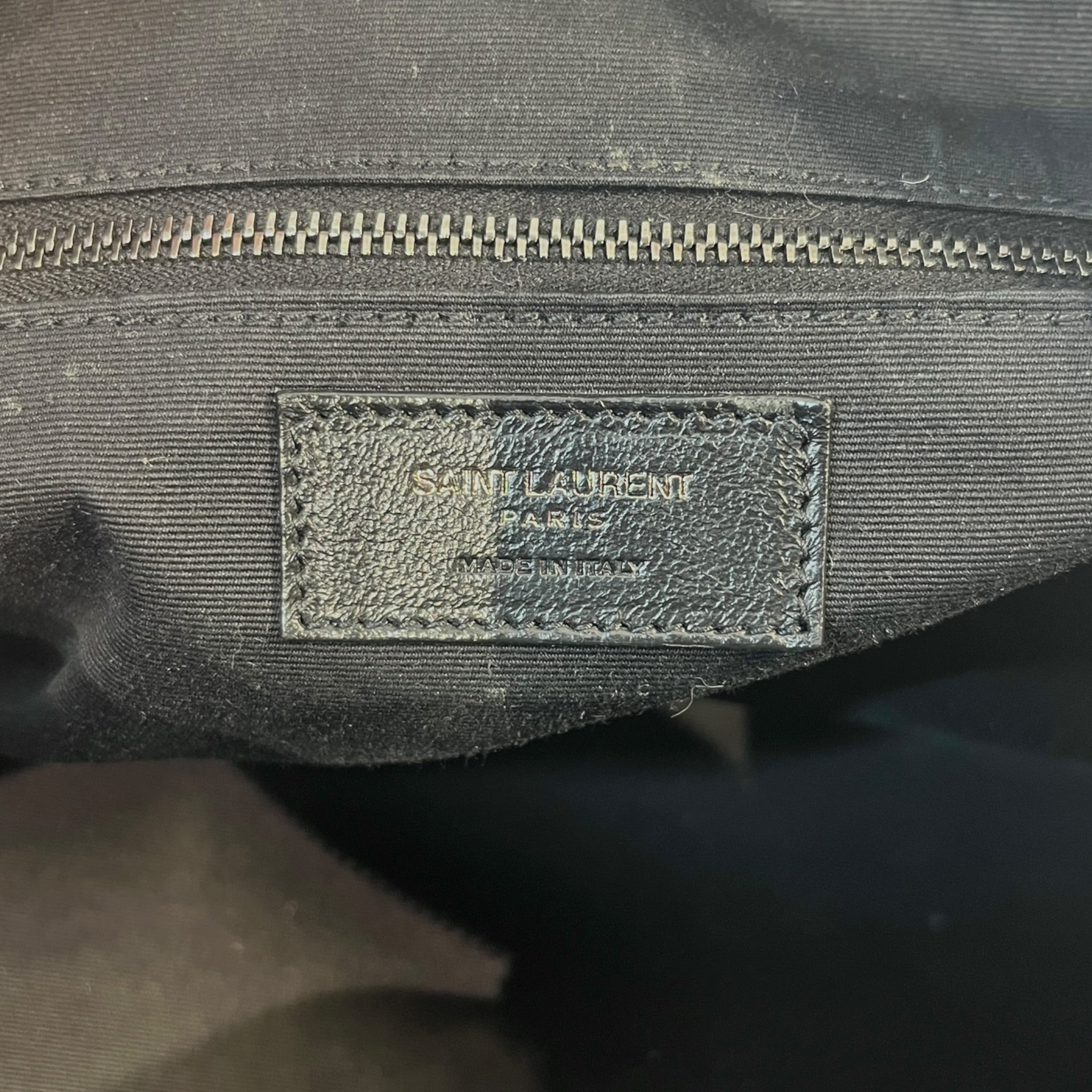 SAINT LAURENT/Hand Bag/Animal Pattern/Suede/BLK/CROCODILE view 7
