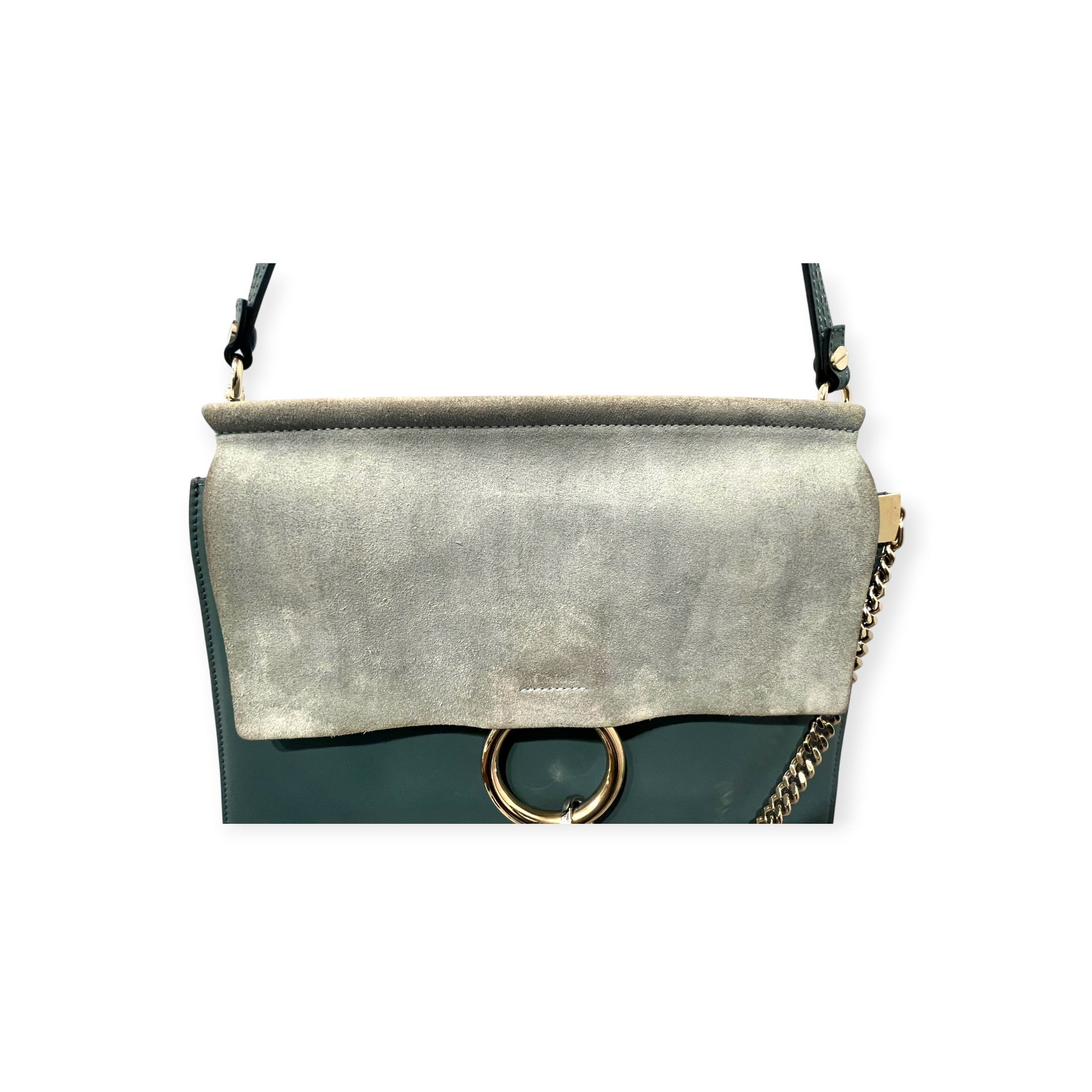 Chloe/Bag/Leather/GRN/TEAL FAYE LEATHER SUEDE BAG view 2