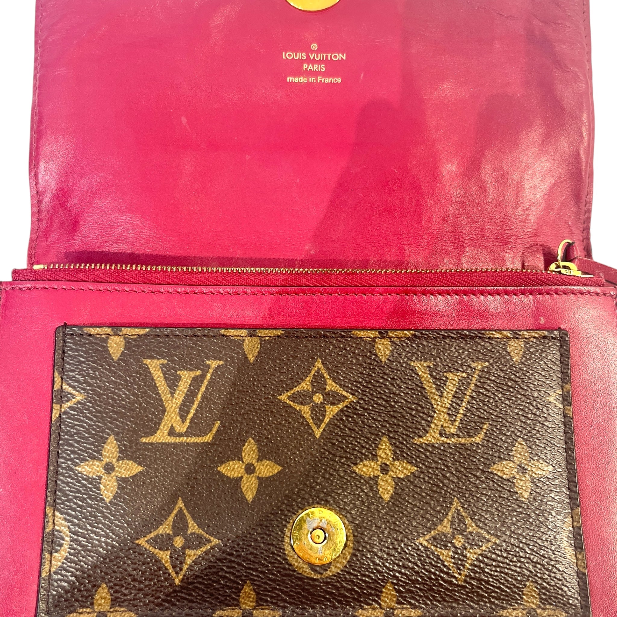 LOUIS VUITTON/Cross Body Bag/BRW/Floral lv logo buckle view 5