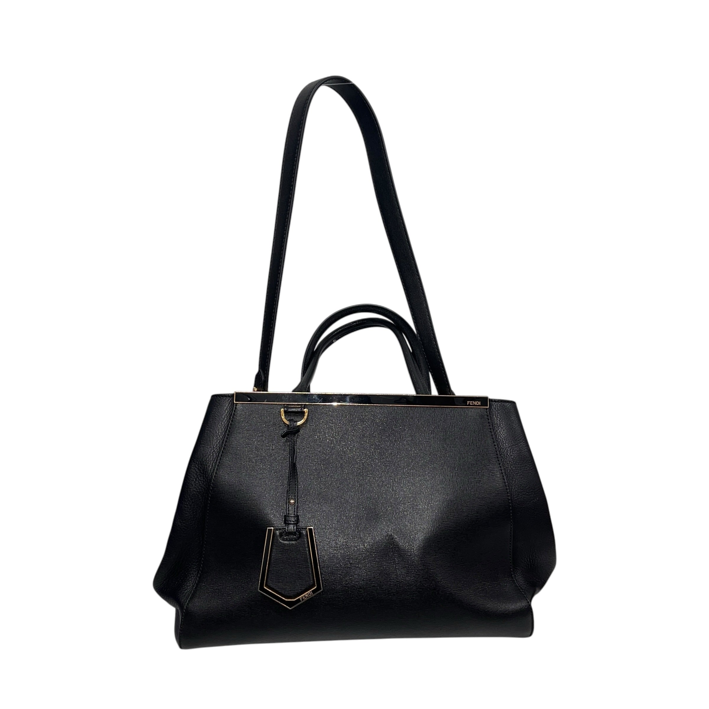 FENDI/Hand Bag/Leather/BLK/2Jours Tote Bag view 1