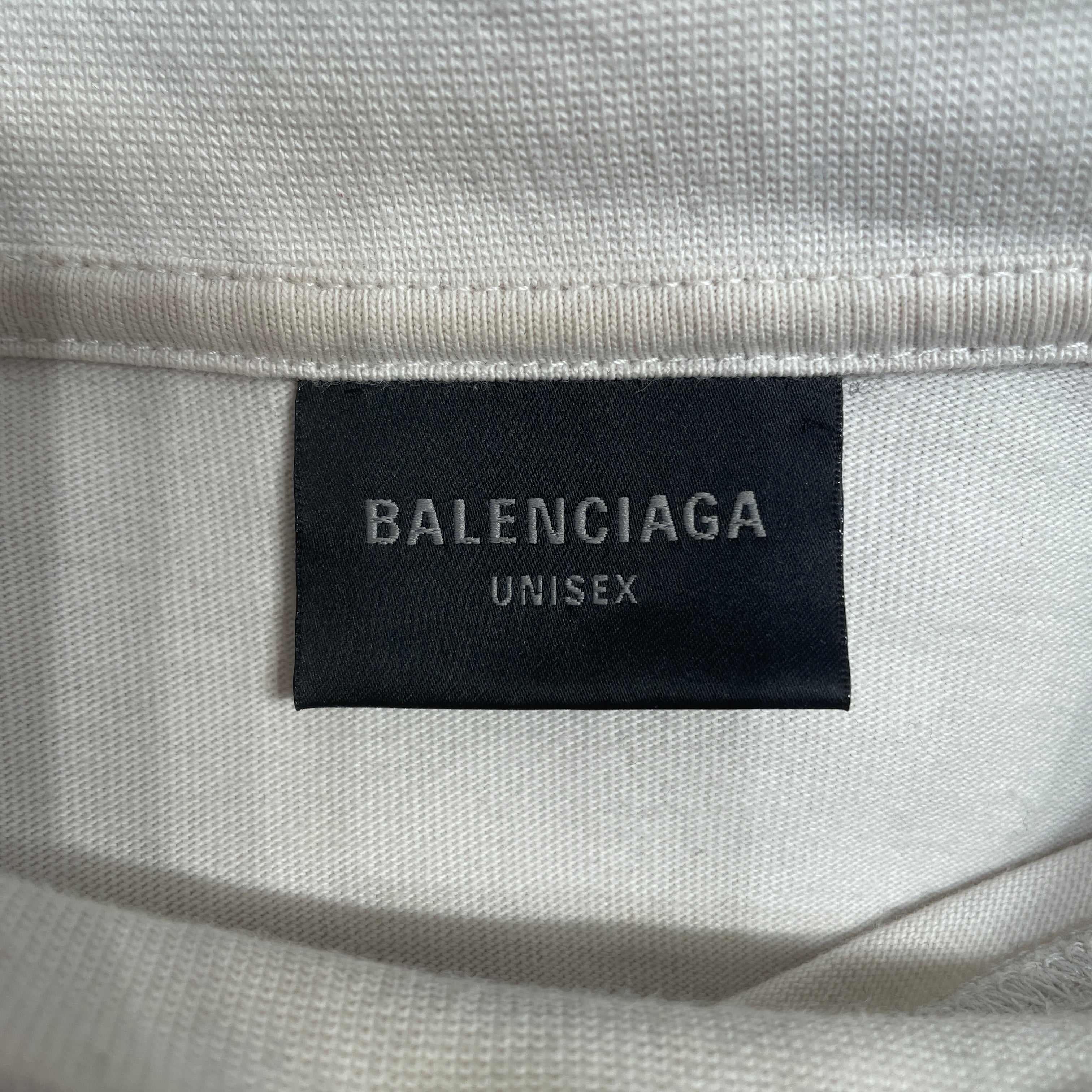 BALENCIAGA/T-Shirt/1/Cotton/CRM/be diffrent apple view 3