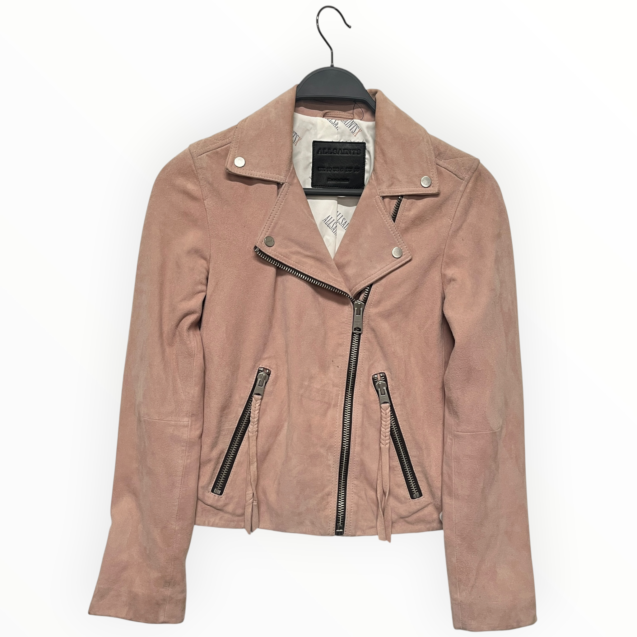 ALLSAINTS/Leather Jkt/6/Leather/PNK/CROPPED view 1