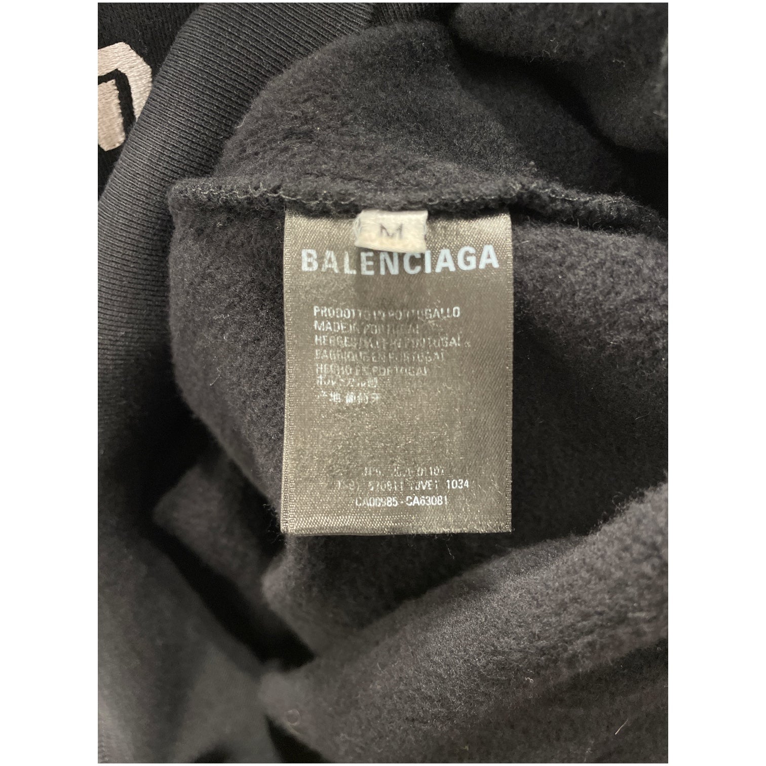 BALENCIAGA/Hoodie/M/Cotton/BLK/b logo embroided view 4