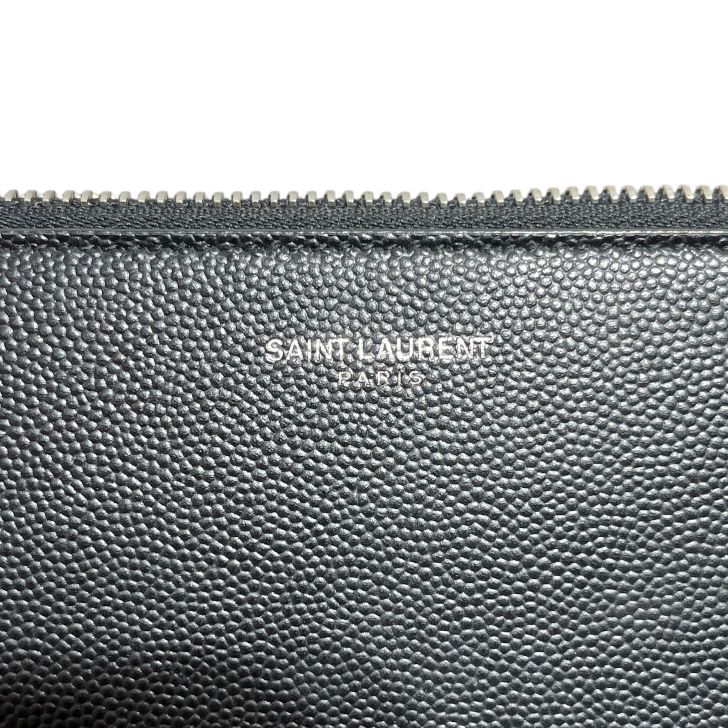 SAINT LAURENT/Pouch/Leather/BLK/Portfolio Zip view 5