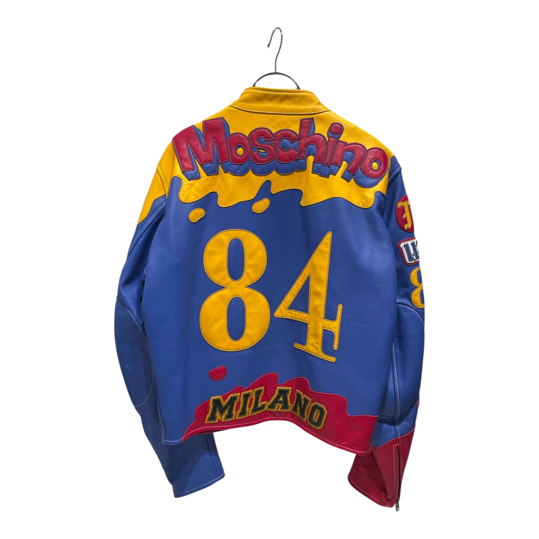 MOSCHINO/Leather Jkt/40/Leather/BLU/Moschino Couture Moto Jacket view 2