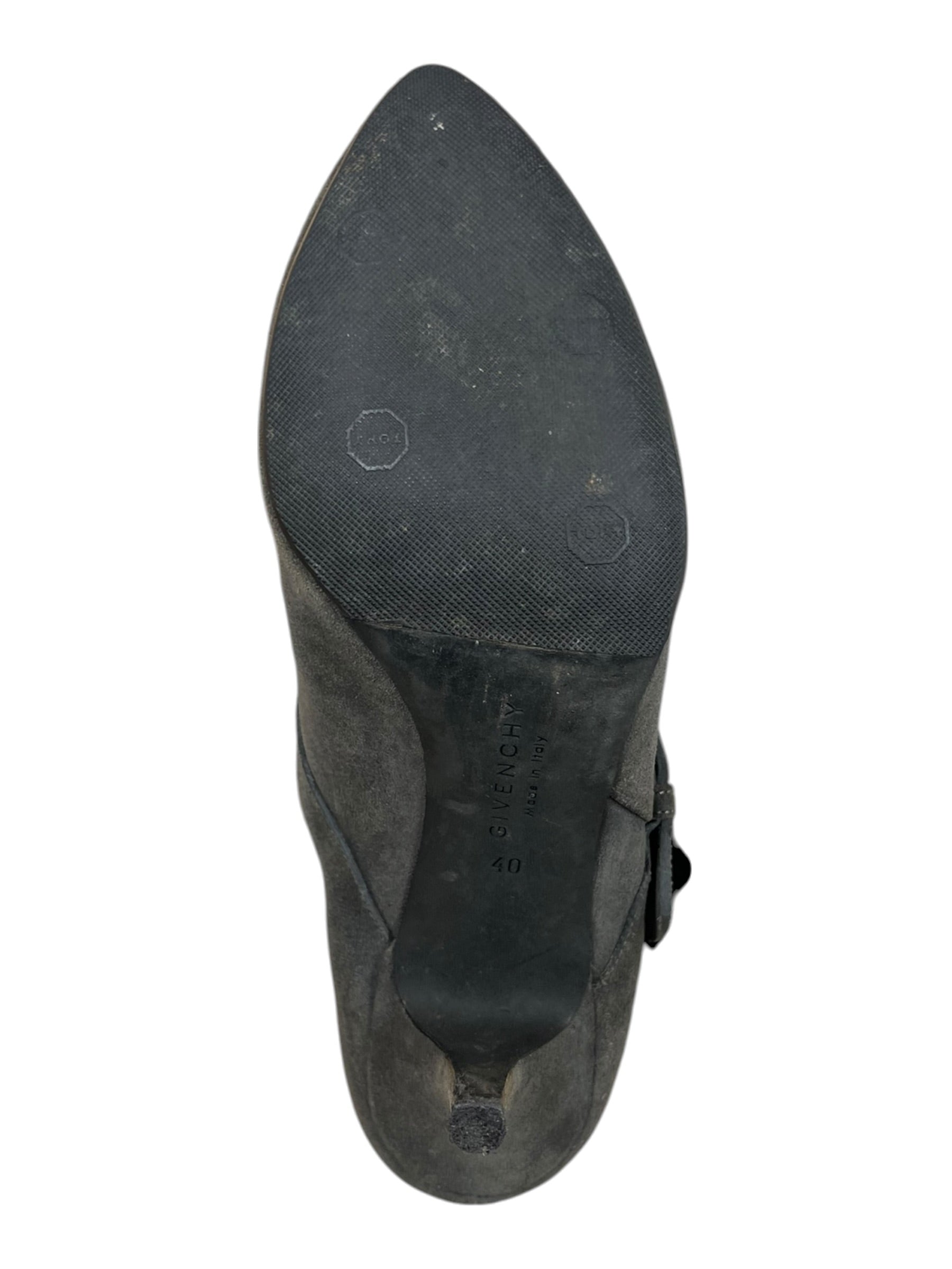 GIVENCHY/Boots/EU 40/Suede/GRY/KNIT/SUEDE HYBRID BOOT view 3