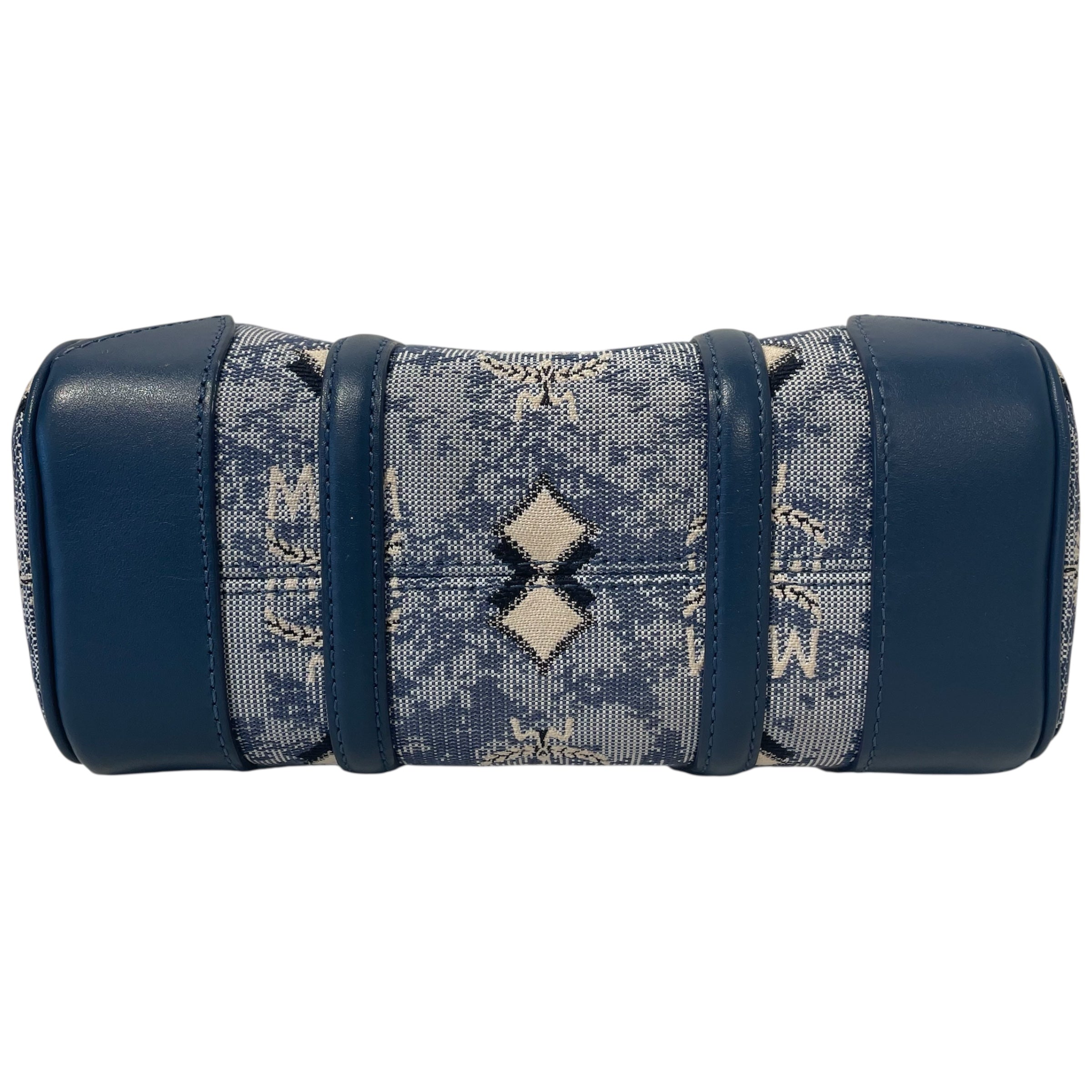 MCM/Cross Body Bag/Monogram/Cotton/BLU/ view 3