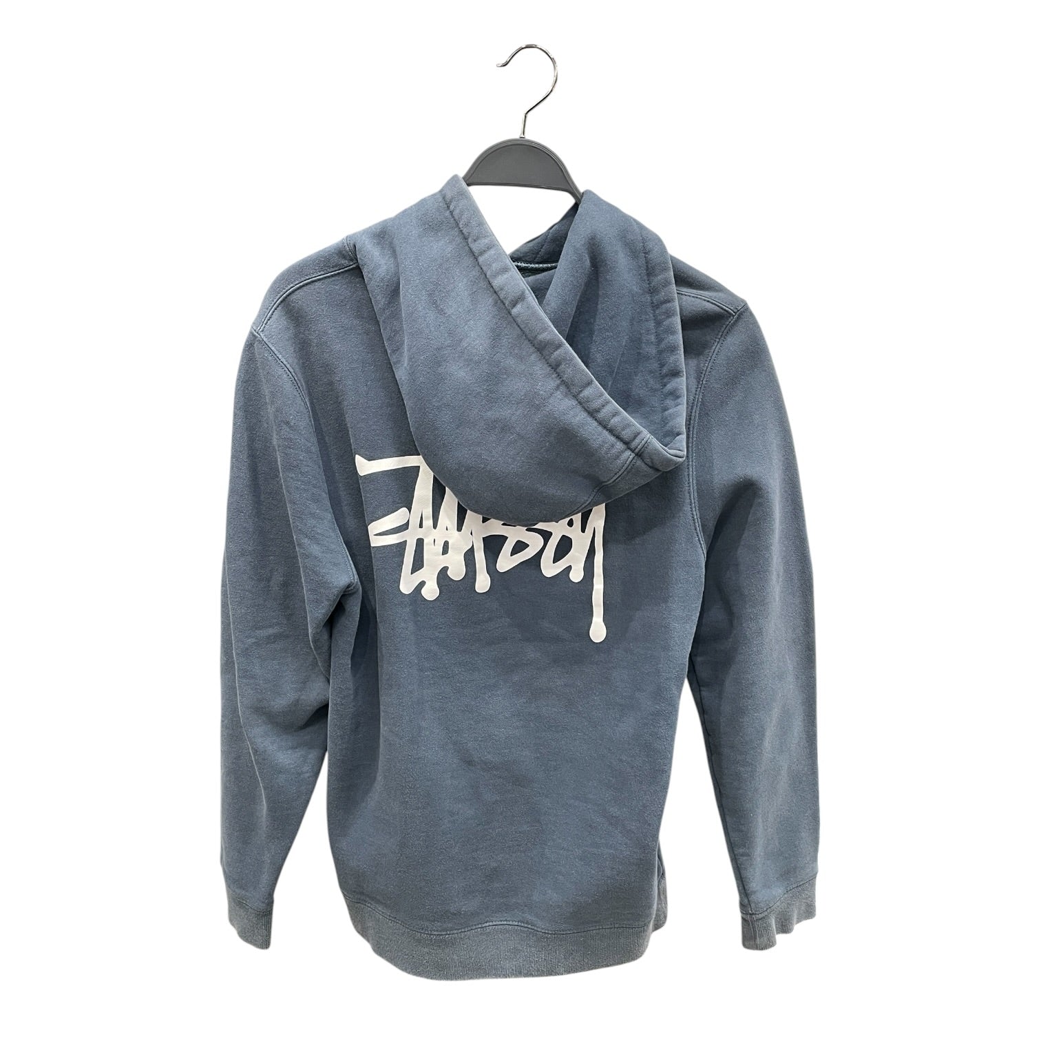 STUSSY/Hoodie/M/Cotton/NVY/DULL NAVY LRG LOGO ON BACK view 2