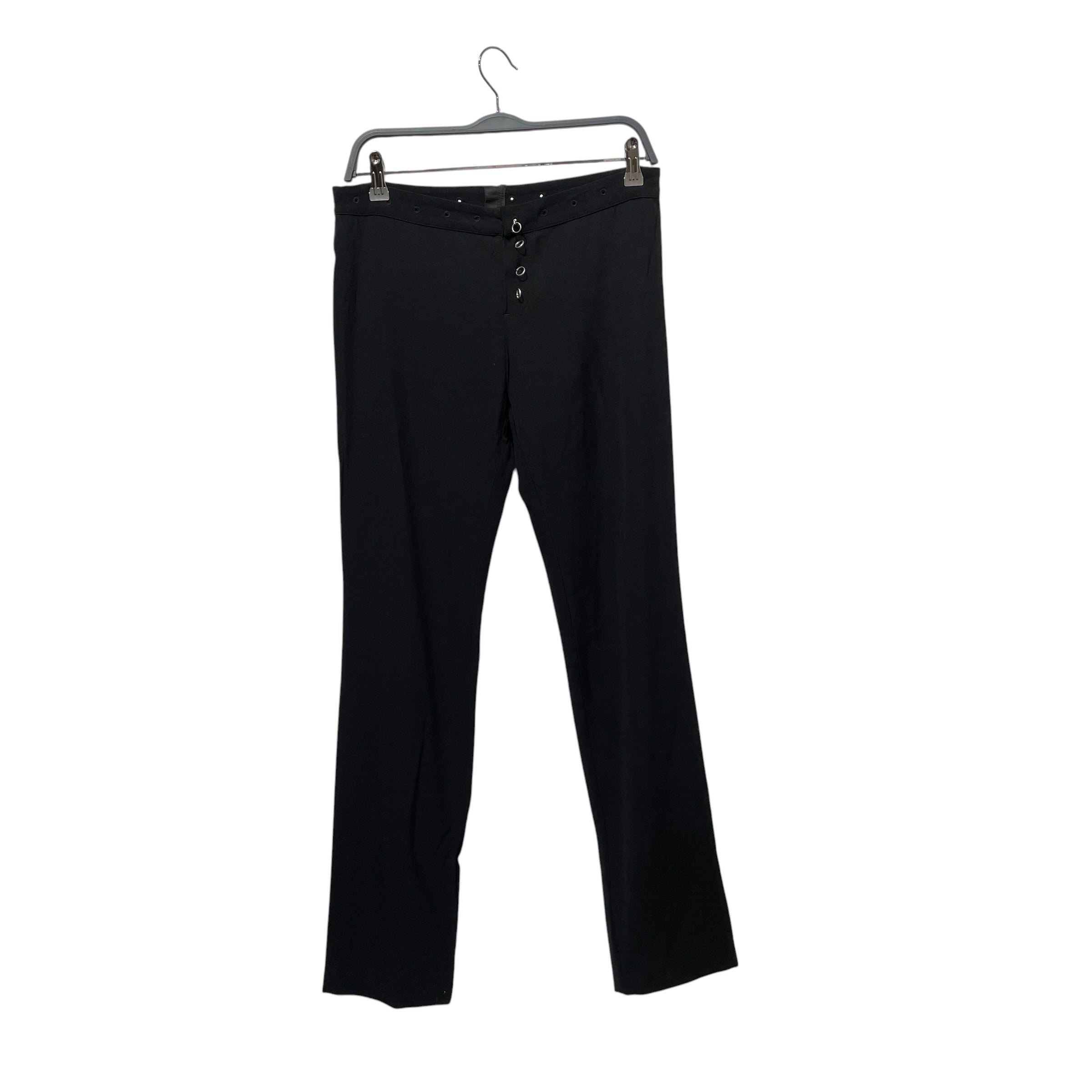 Jean Paul GAULTIER FEMME/Straight Pants/6/Wool/BLK/back charms view 1