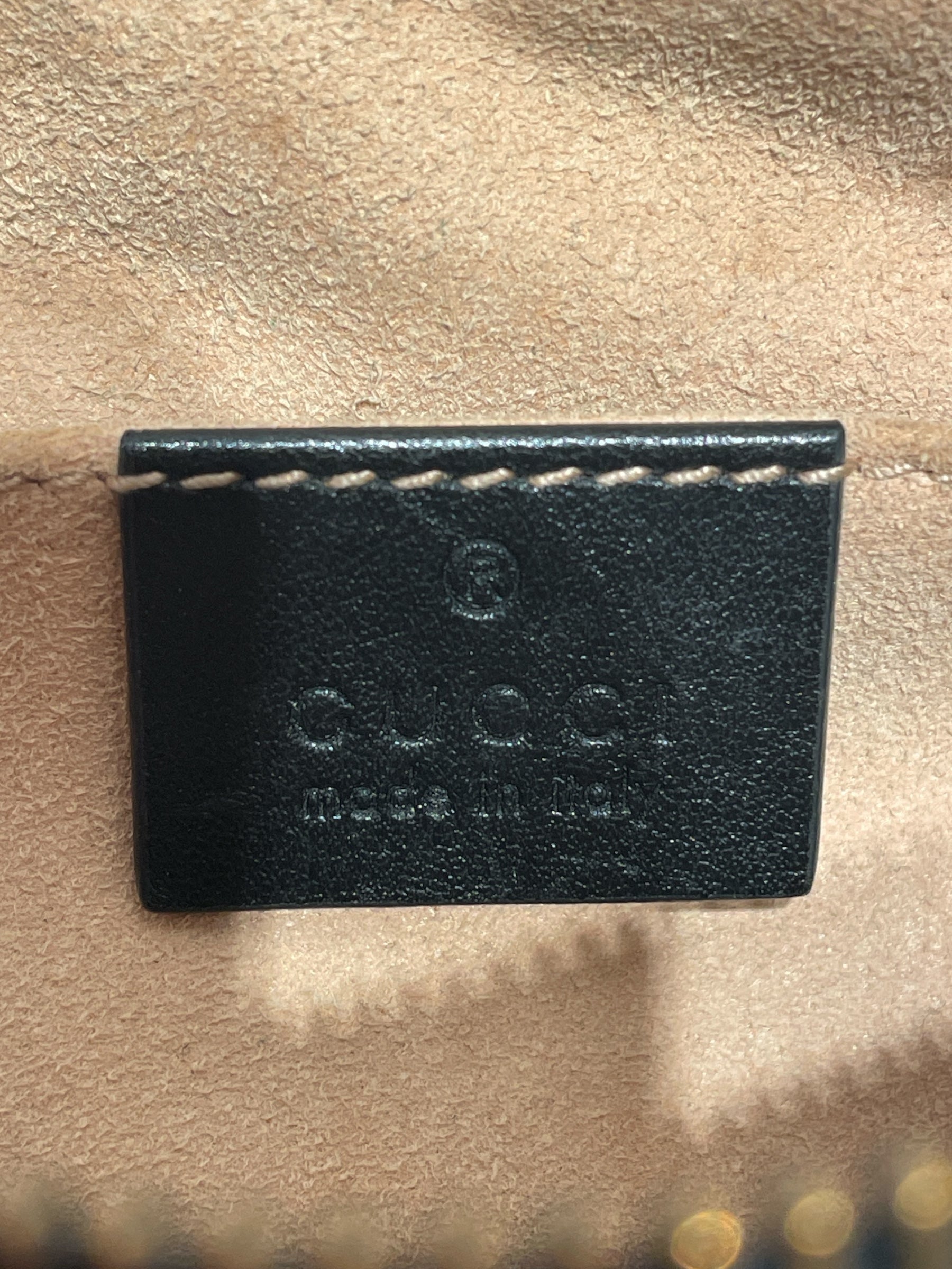 GUCCI/Cross Body Bag/Leather/BLK/GG Marmont Shoulder Bag view 4