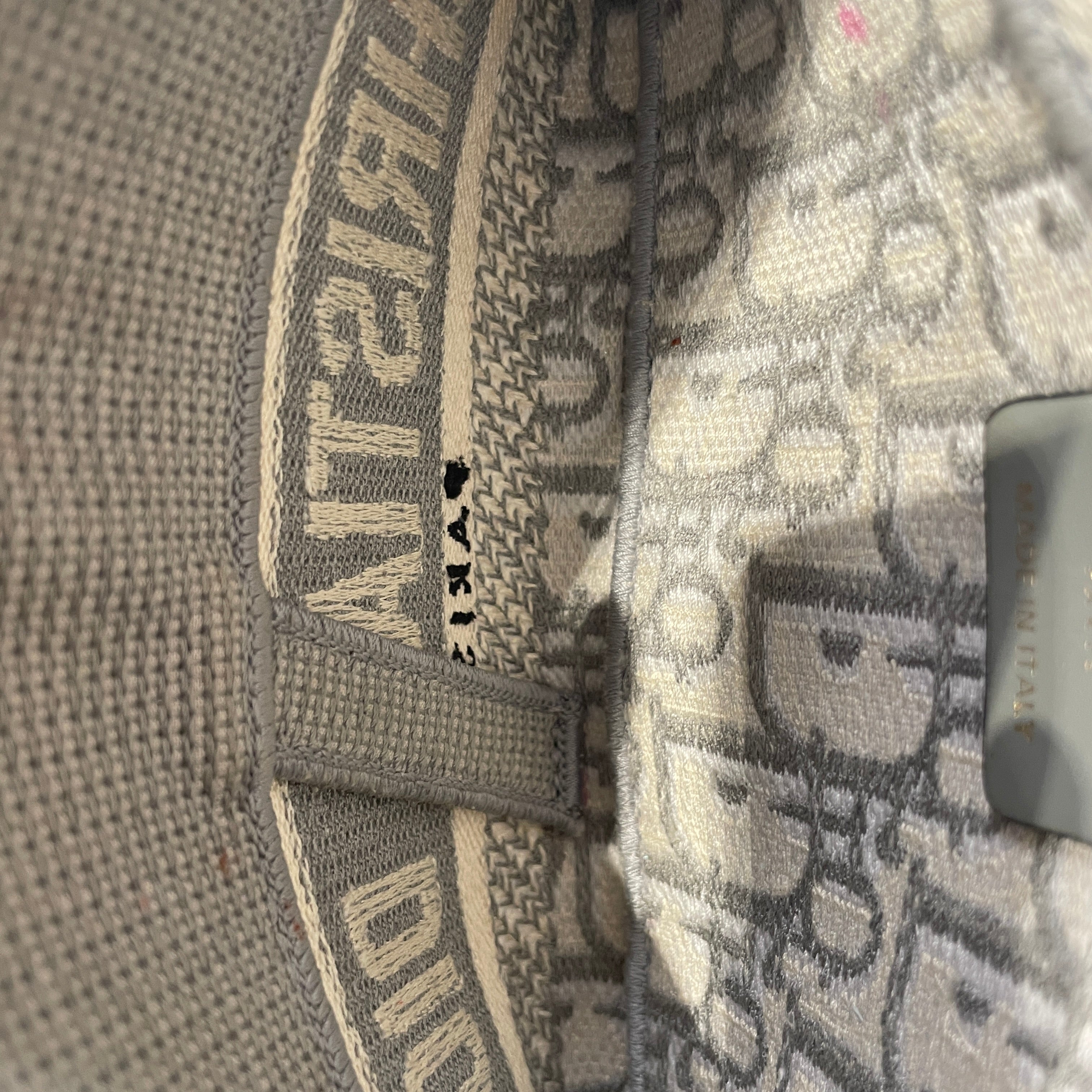Christian Dior/Cross Body Bag/OS/Monogram/Cotton/GRY/SADDLE SLIM view 6
