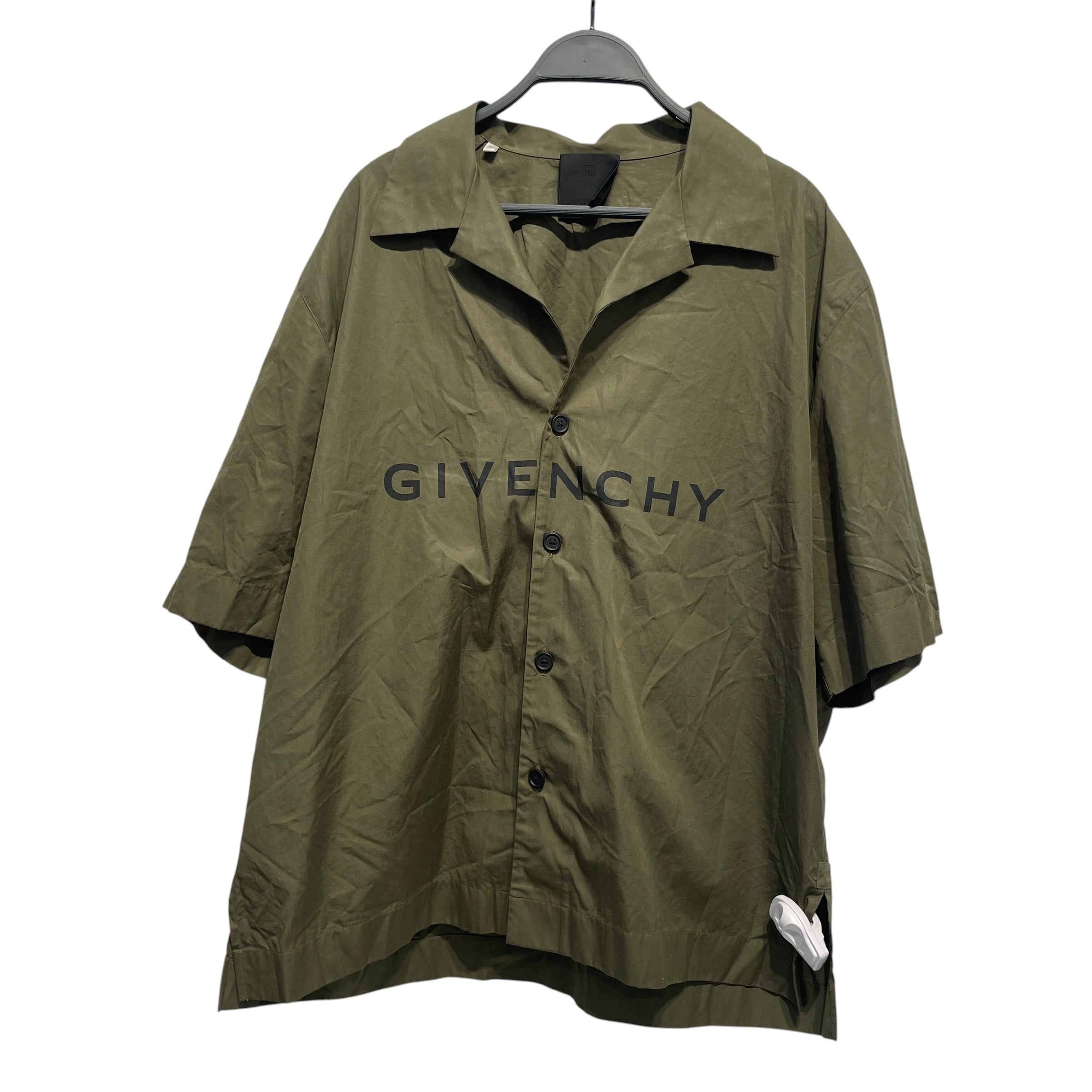 GIVENCHY/SS Shirt/42/Cotton/GRN/LOGO PRINT FRONT NWT view 1