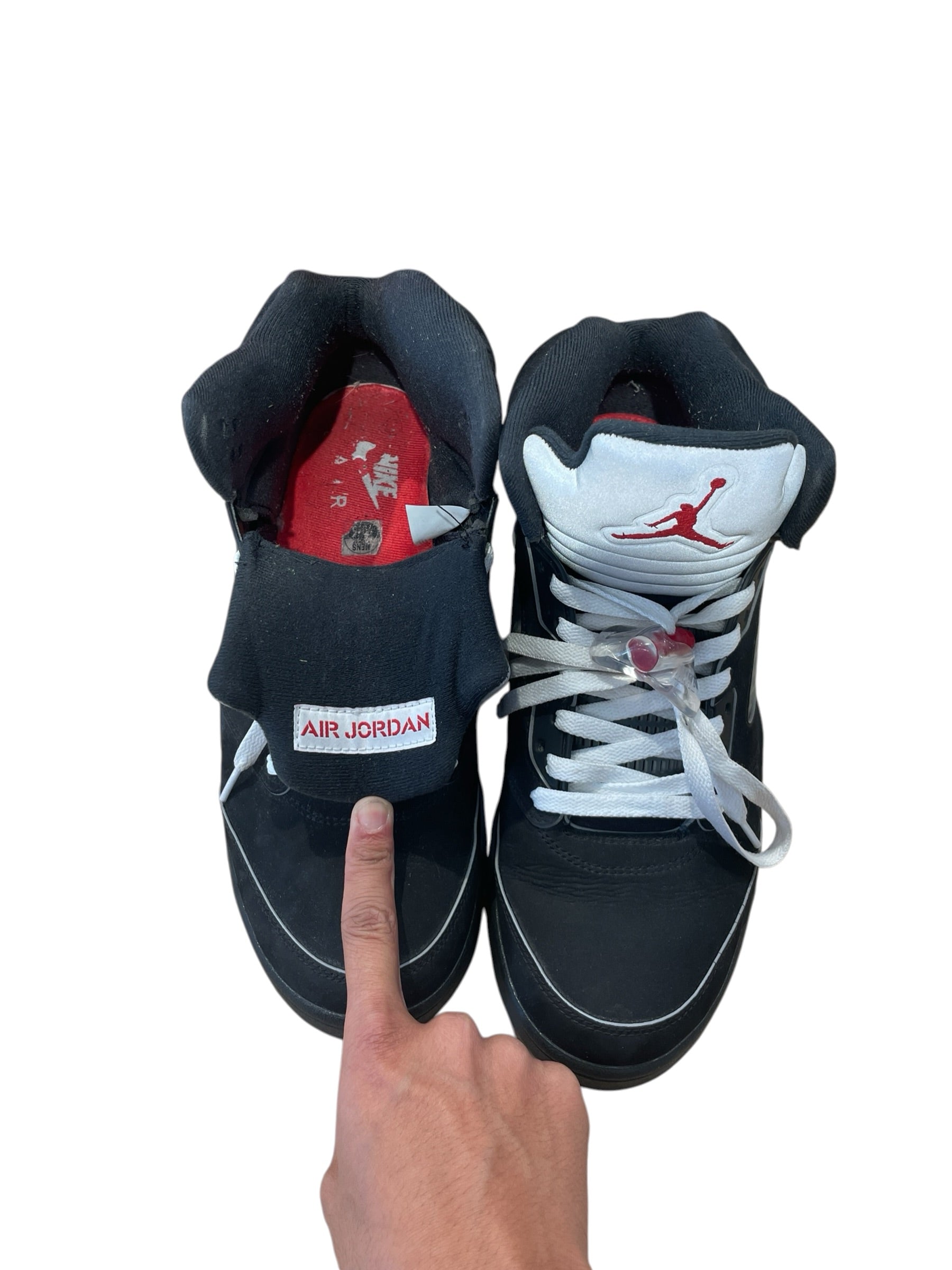 NIKE/Hi-Sneakers/US 10.5/BLK/RETRO 5 BLACK METALLIC view 3