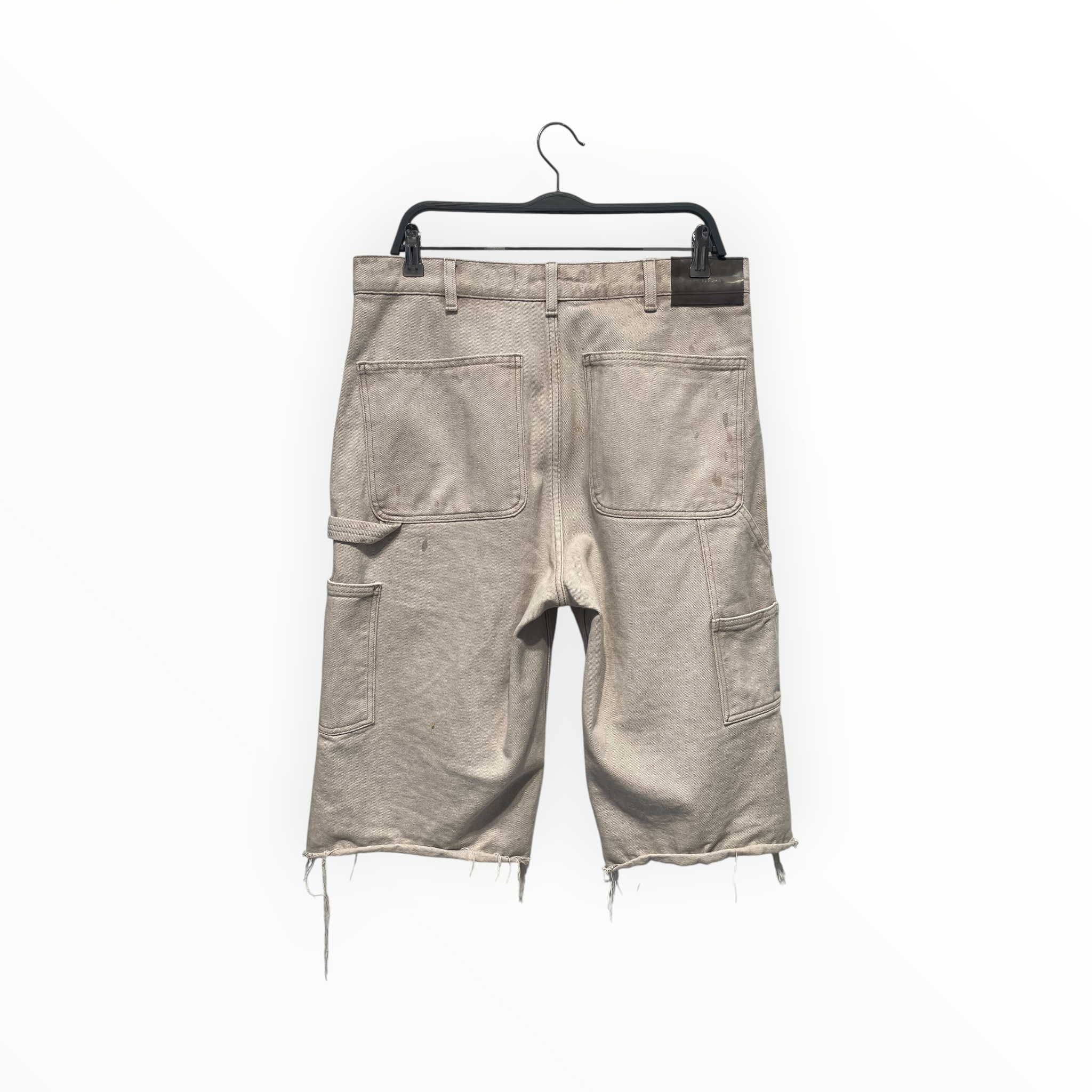 OUR LEGACY/Shorts/48/Denim/KHK/PAINT SPLATTER CUT OFF view 2