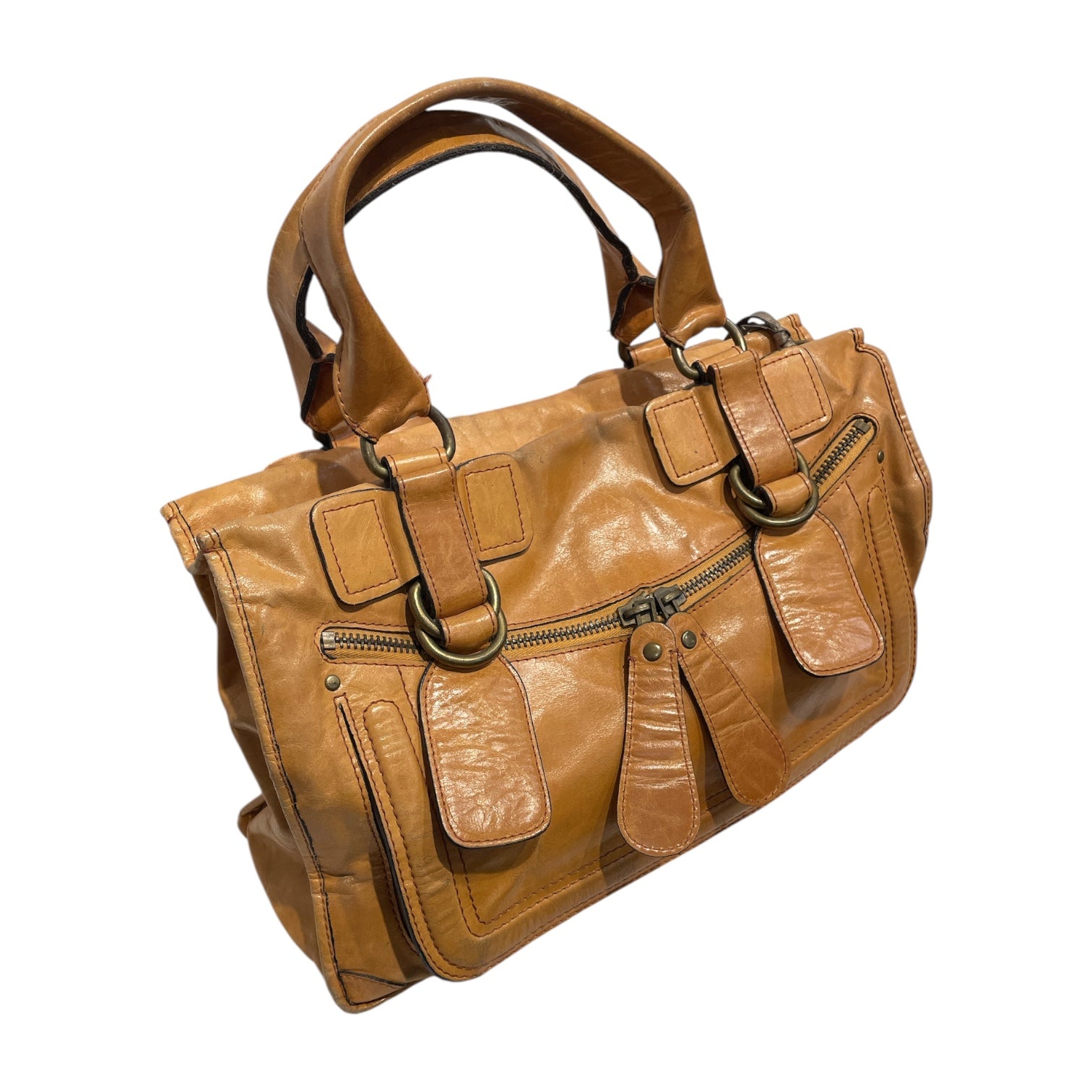 Chloe/Hand Bag/Leather/BEG/BAY SATCHEL BAG view 6