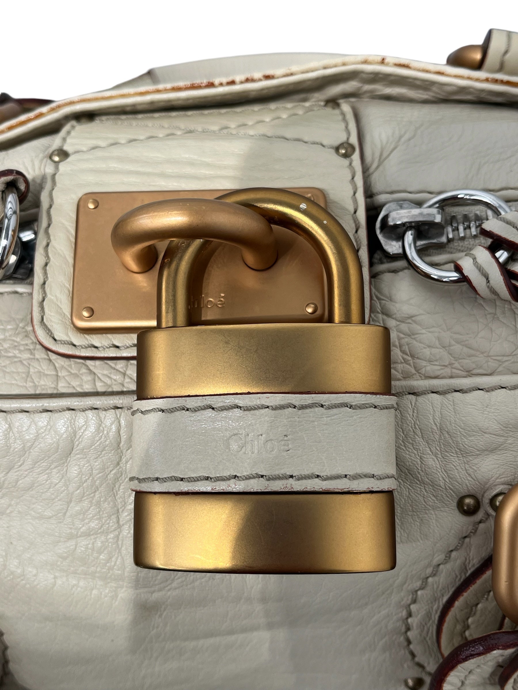 Chloe/Hand Bag/Leather/CRM/PADDINGTON LOCK BAG view 5