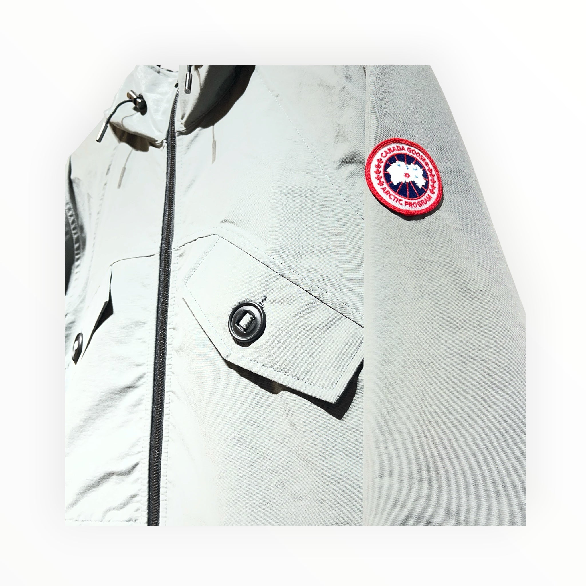 CANADA GOOSE/Windbreaker/M/Nylon/GRY/redstone jacket view 3