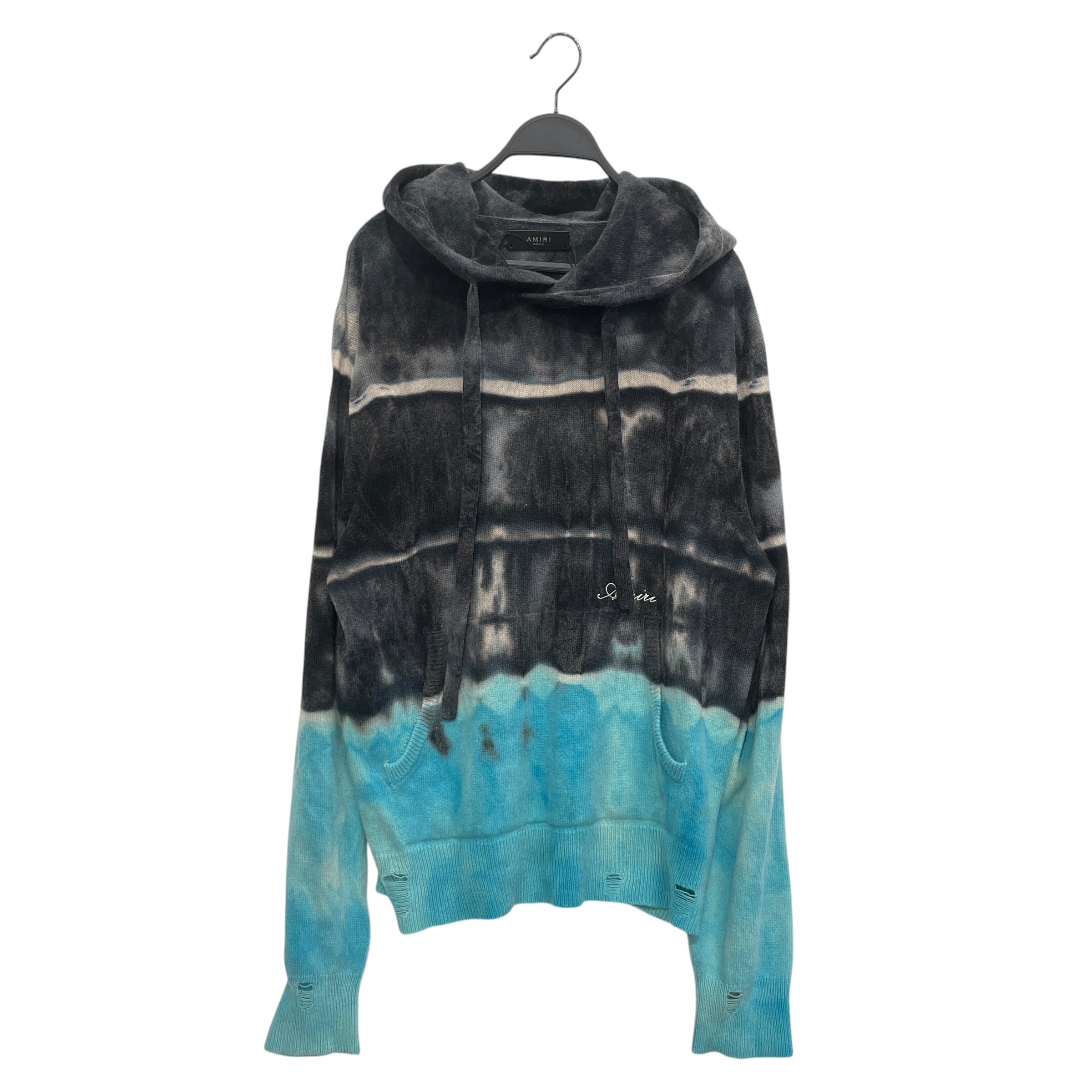 AMIRI/Hoodie/M/Cashmere/BLU/BLU GRY TIE DYE HOODIE view 1