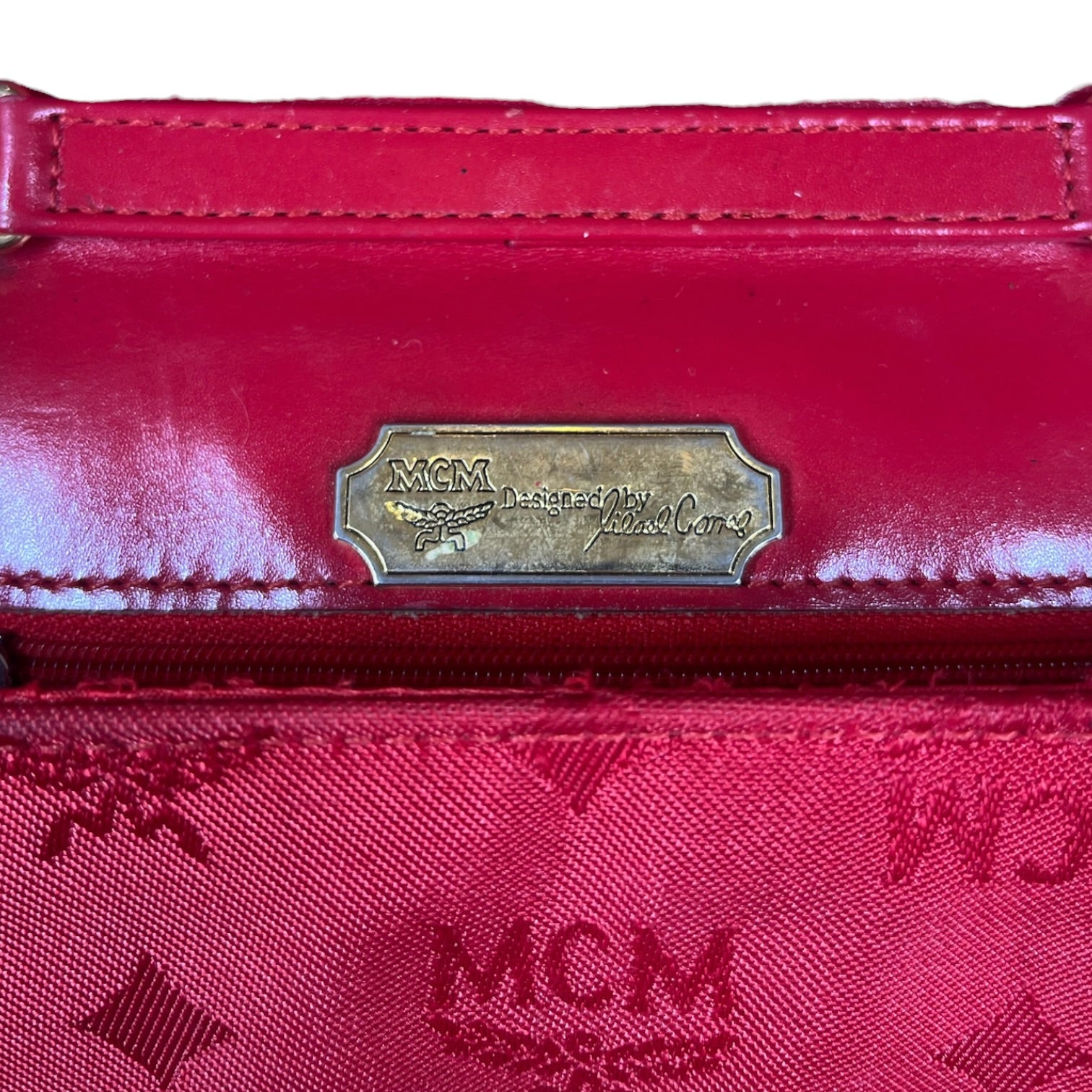 MCM/Cross Body Bag/Monogram/RED/Canvas view 3