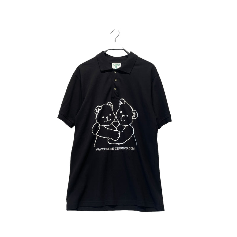 Online Ceramics/Polo Shirt/L/Cotton/BLK/Graphic/