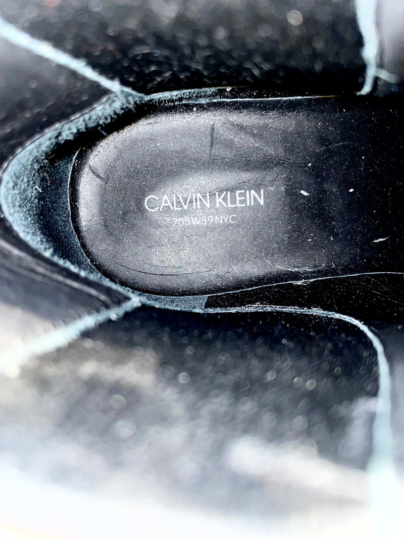 Calvin Klein 205W39NYC/RAF SIMONS/Chelsea Boots/EU 36/Leather/BLK/