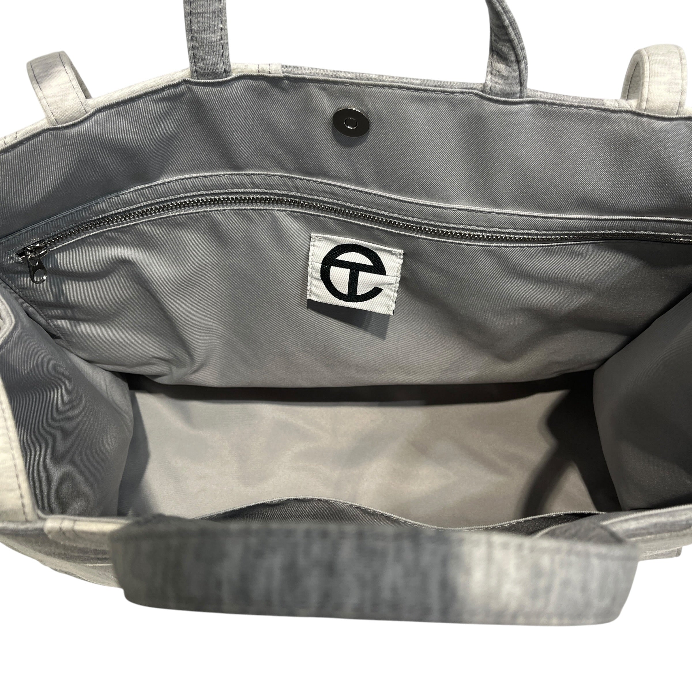 Telfar/Tote Bag/Graphic/Cotton/GRY/Large Shopping Bag view 5