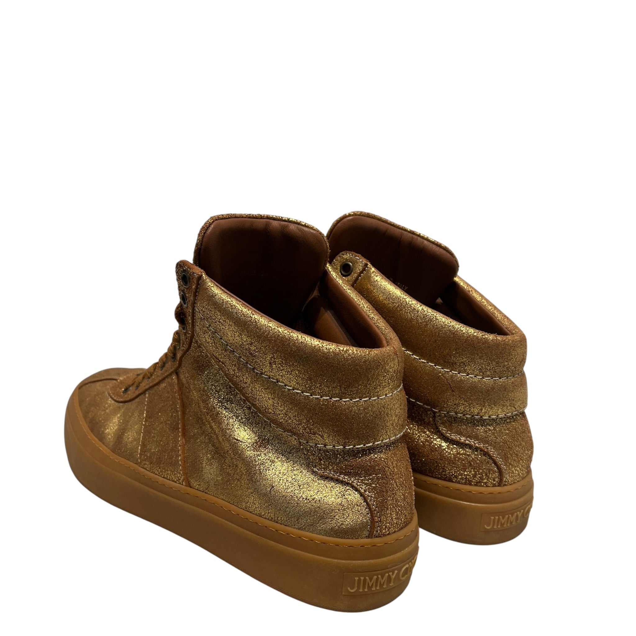 JIMMY CHOO/Hi-Sneakers/EU 45/Iridescent/GLD/BELGRAVIA GOLD HIGHTOP SNEAKER view 2