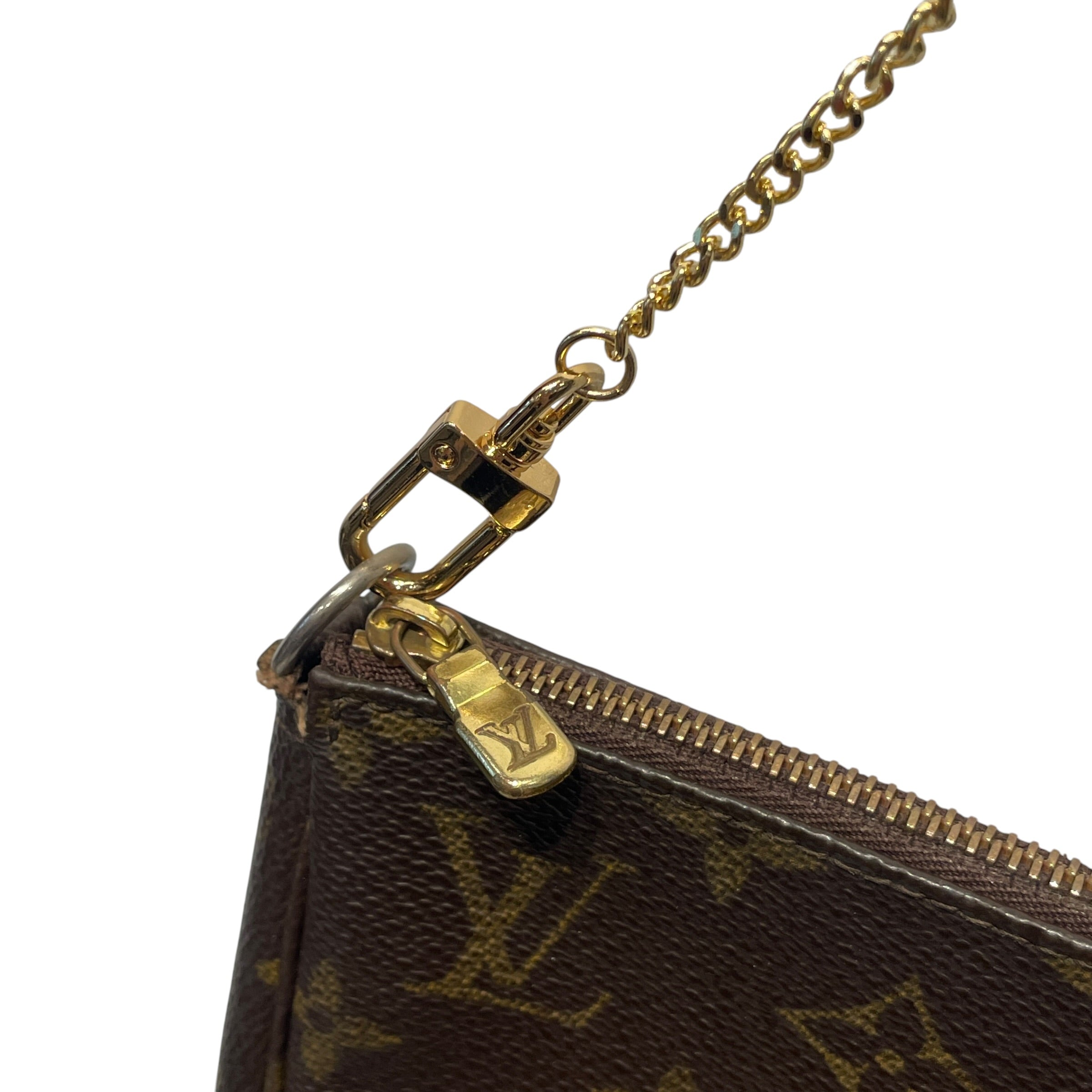 LOUIS VUITTON/Bag/Monogram/Leather/BRW/POCHETTE view 4