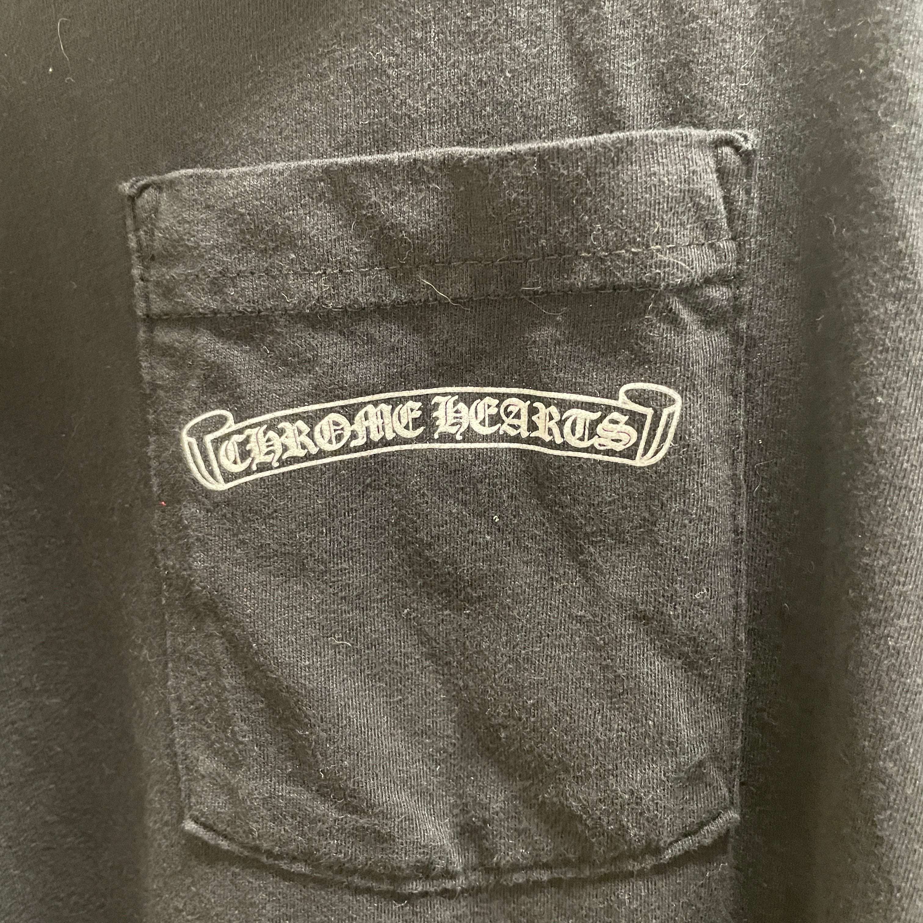 CHROME HEARTS/LS T-Shirt/L/Cotton/BLK/BACK SHOULDER LOGO view 3