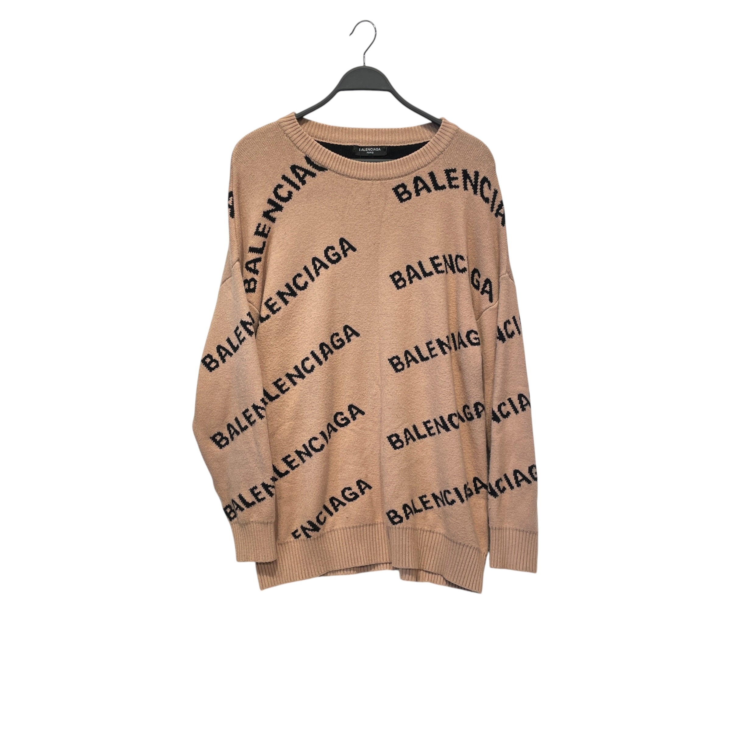BALENCIAGA/Sweater/XL/All Over Print/Cotton/BEG/ view 1