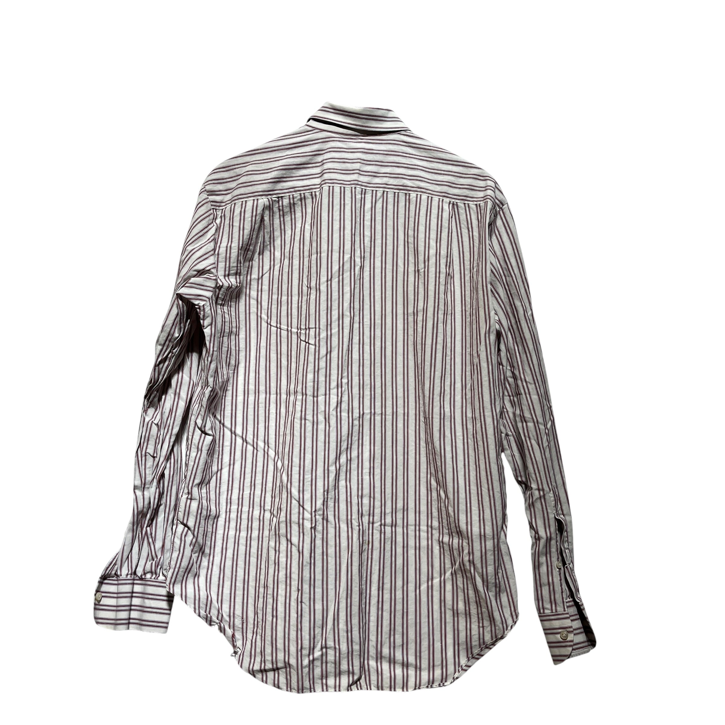 Loro Piana/LS Shirt/17/Cotton/WHT/Stripe/RED STRIPES view 2