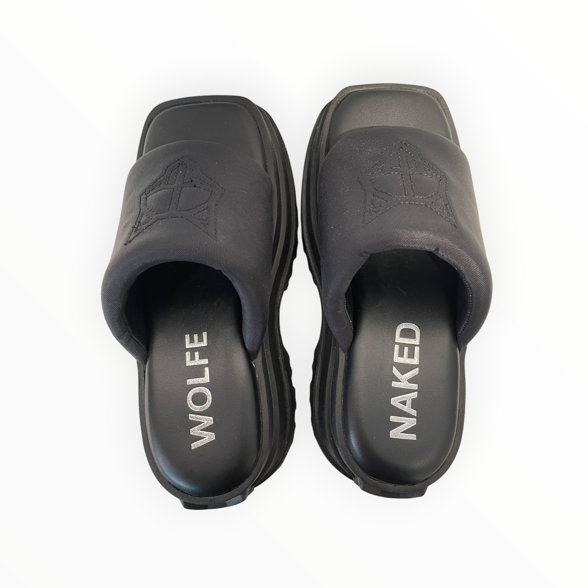 NAKED WOLFE/Sandals/EU 38/Nylon/BLK/PLATFORM view 3