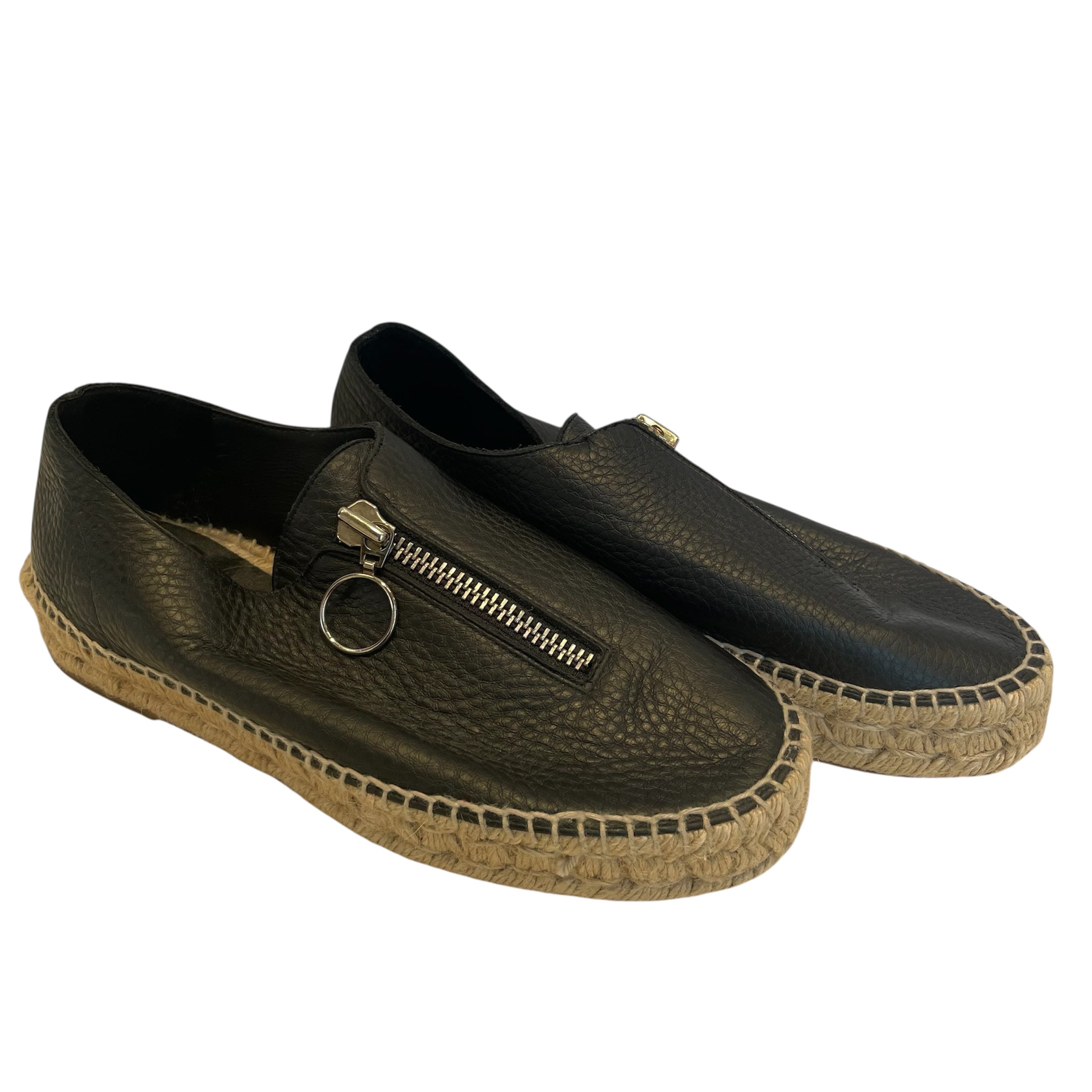 Alexander Wang/Shoes/EU 39/Leather/BLK/ZIPPER/STRAW SOLE view 1