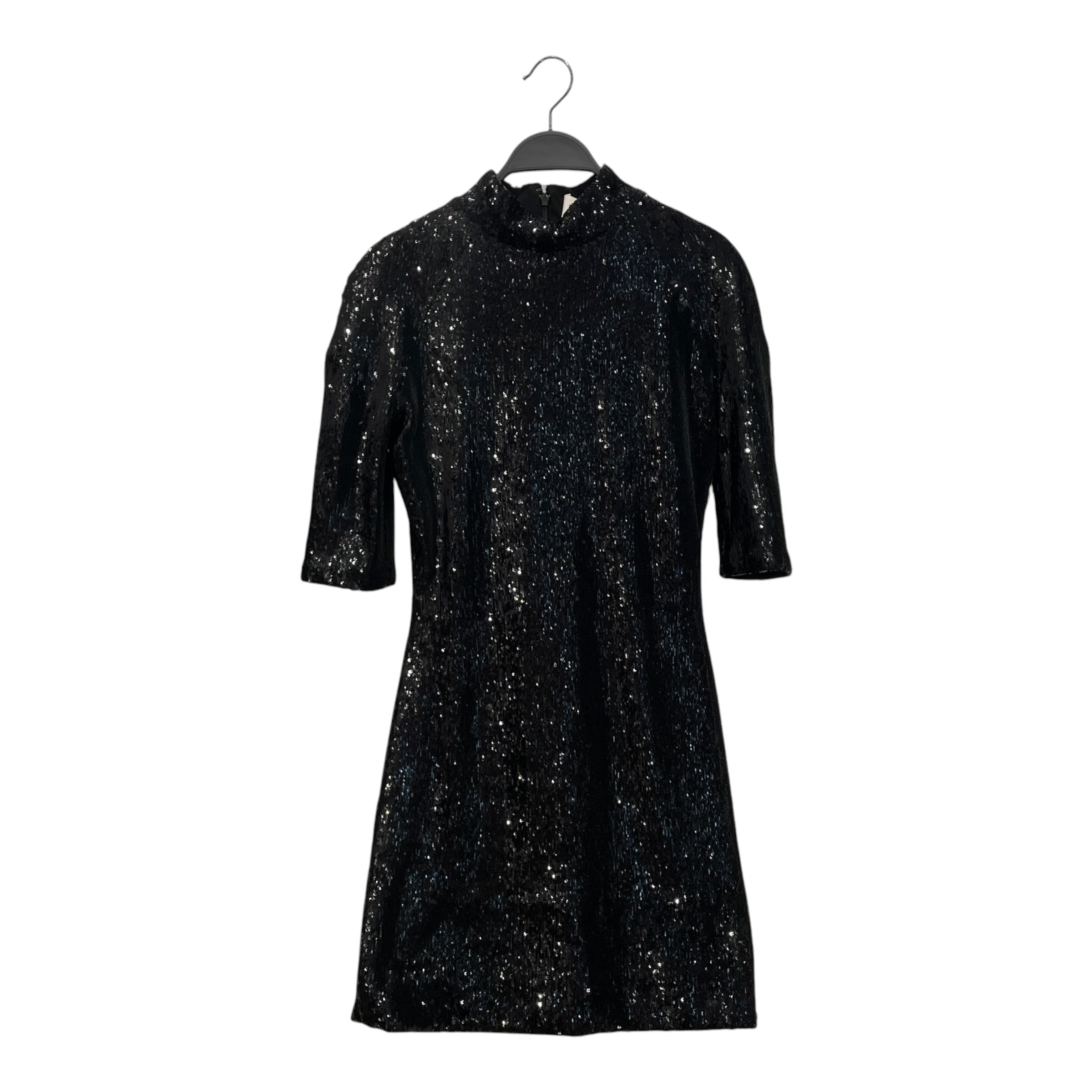 LANVIN/Tunic Dress/36/Polyester/BLK/SEQUIN DRESS view 1