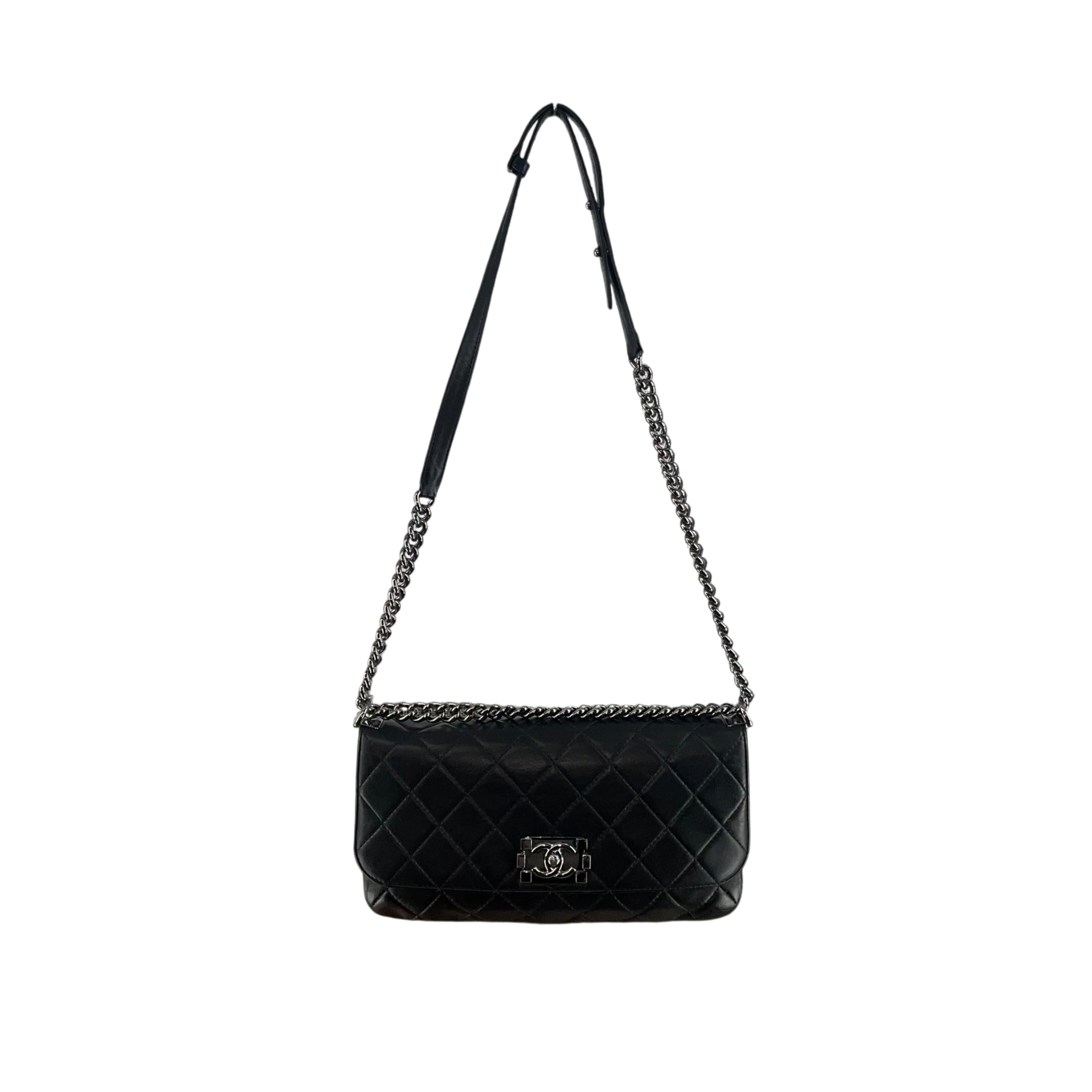 CHANEL/Cross Body Bag/Leather/BLK/16015287/BOY ACCORDION FLAP view 1