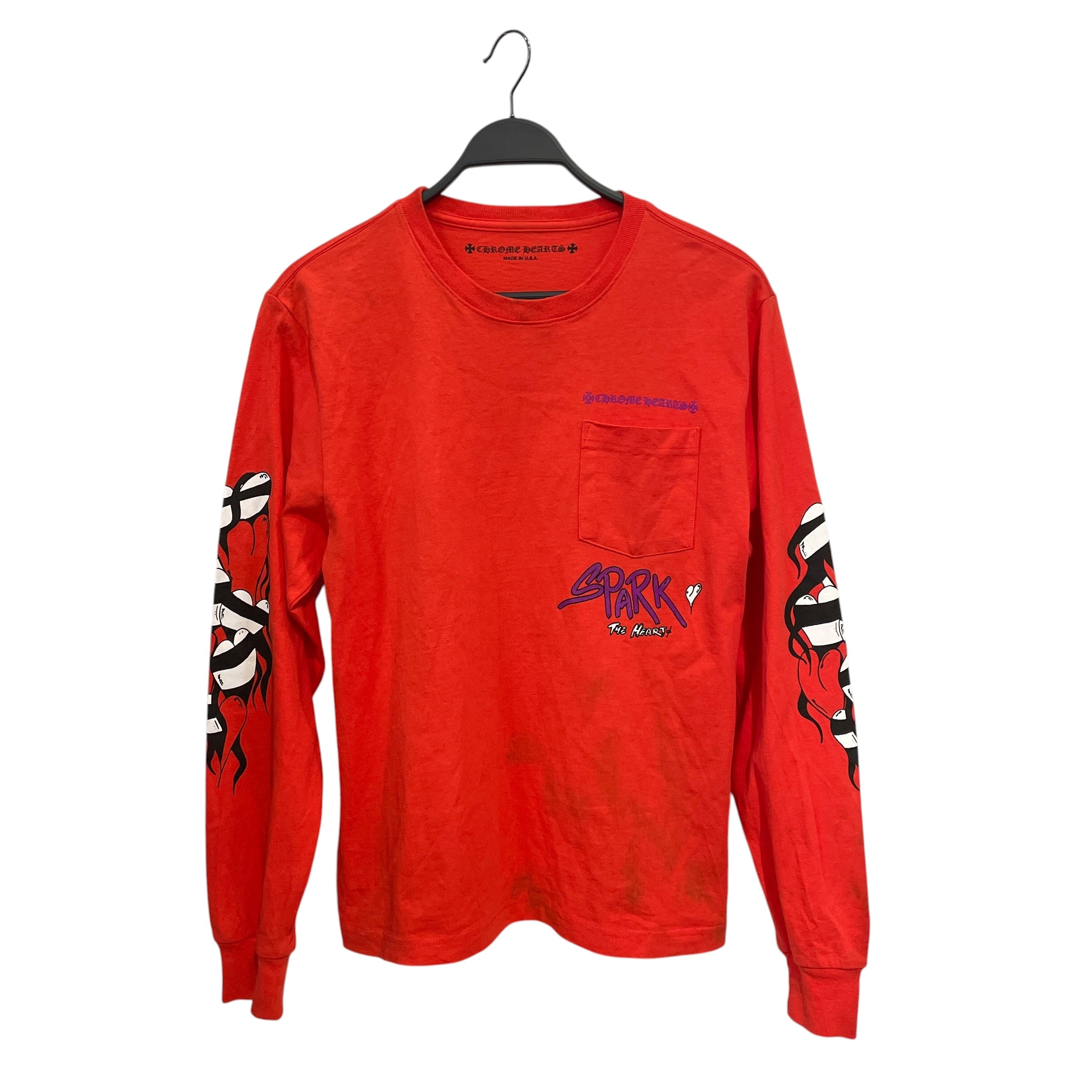 CHROME HEARTS/LS T-Shirt/M/Cotton/ORN/SPARK THE HEART view 1