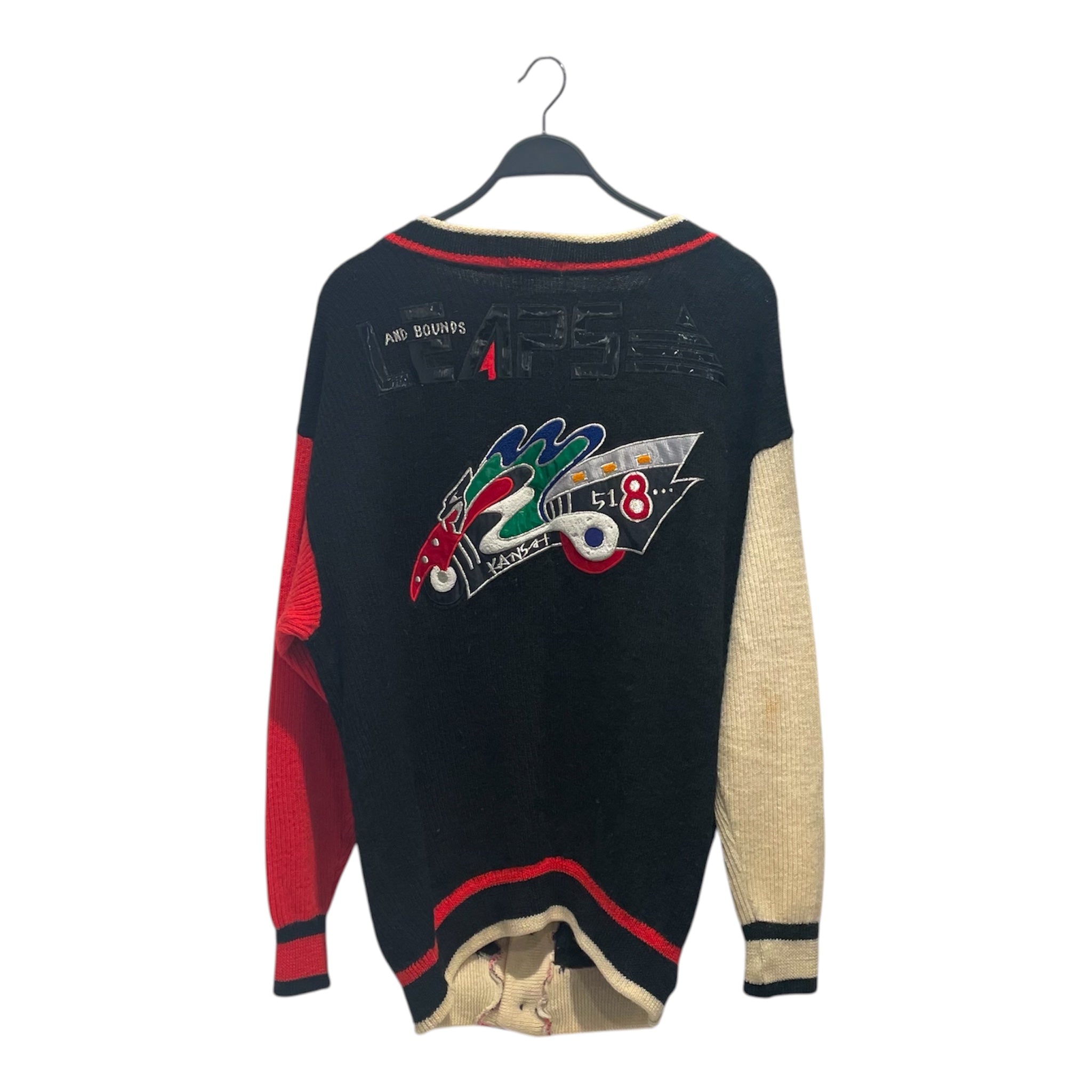 KANSAI YAMAMOTO/Cardigan/L/Graphic/Wool/MLT/O2 Leaps and Bounds view 2