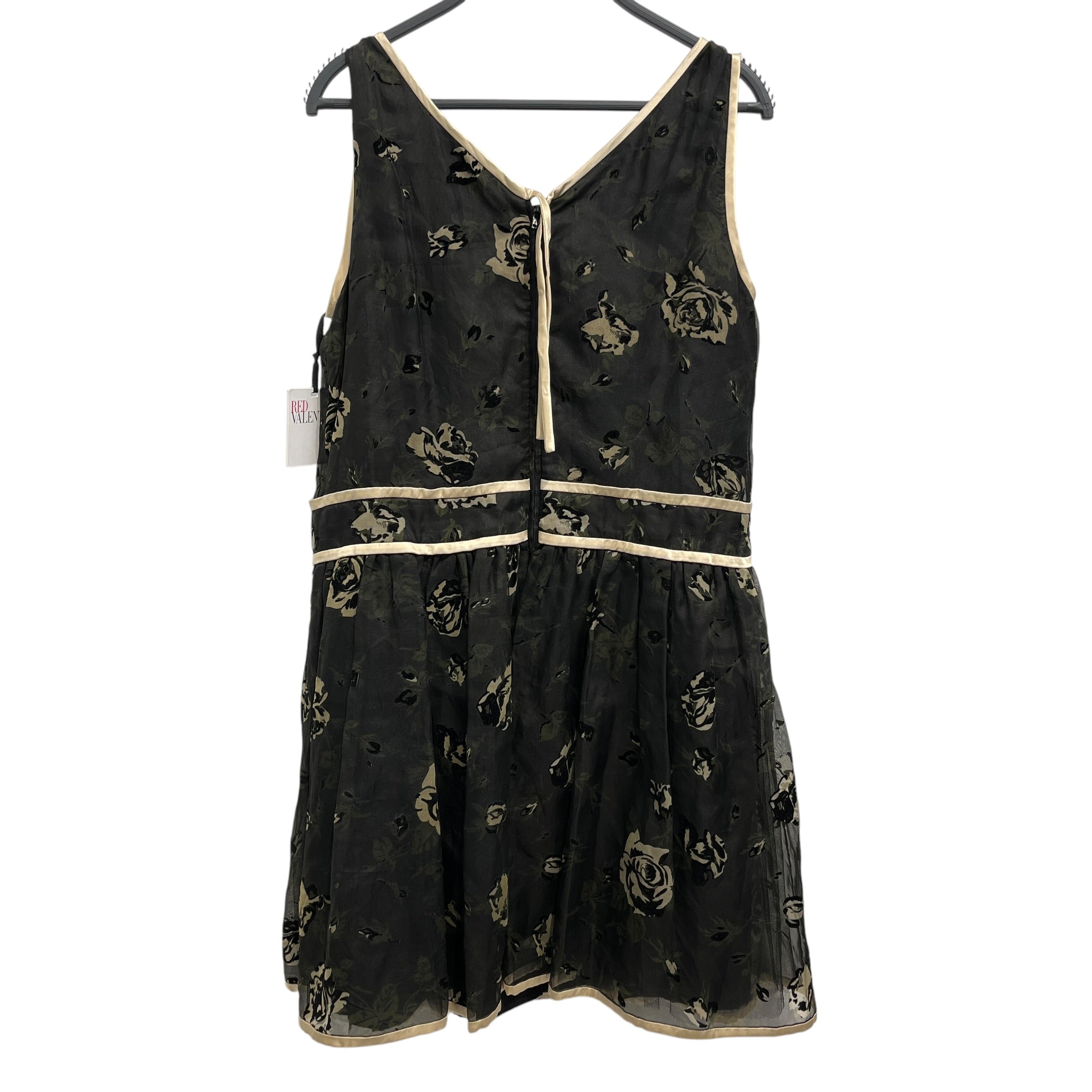 VALENTINO/Camisole Dress/8/Floral Pattern/Polyester/BLK/Abiti Donna view 2