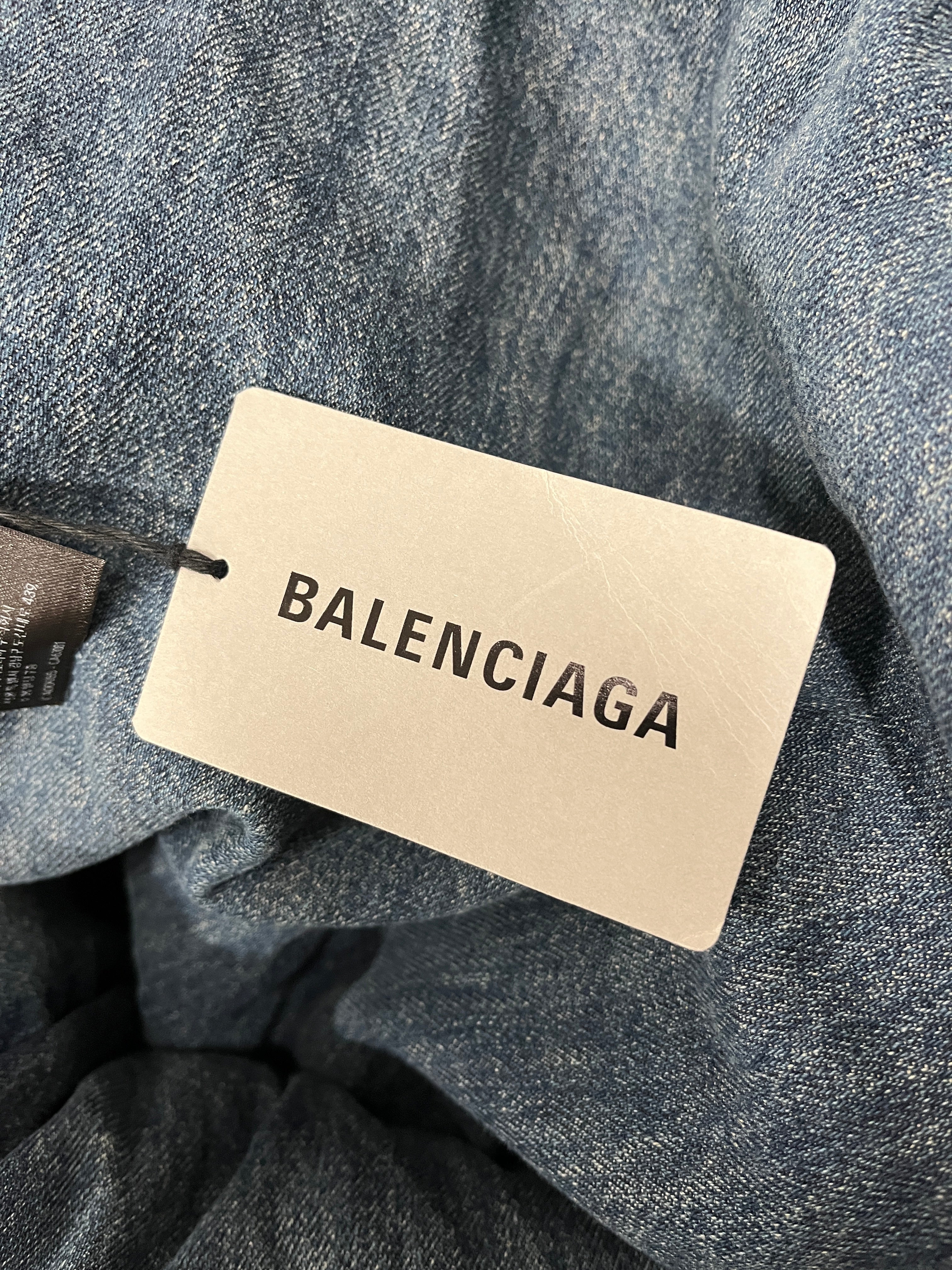 BALENCIAGA/Denim Jkt/50/Denim/BLU/Double Breasted/ view 4