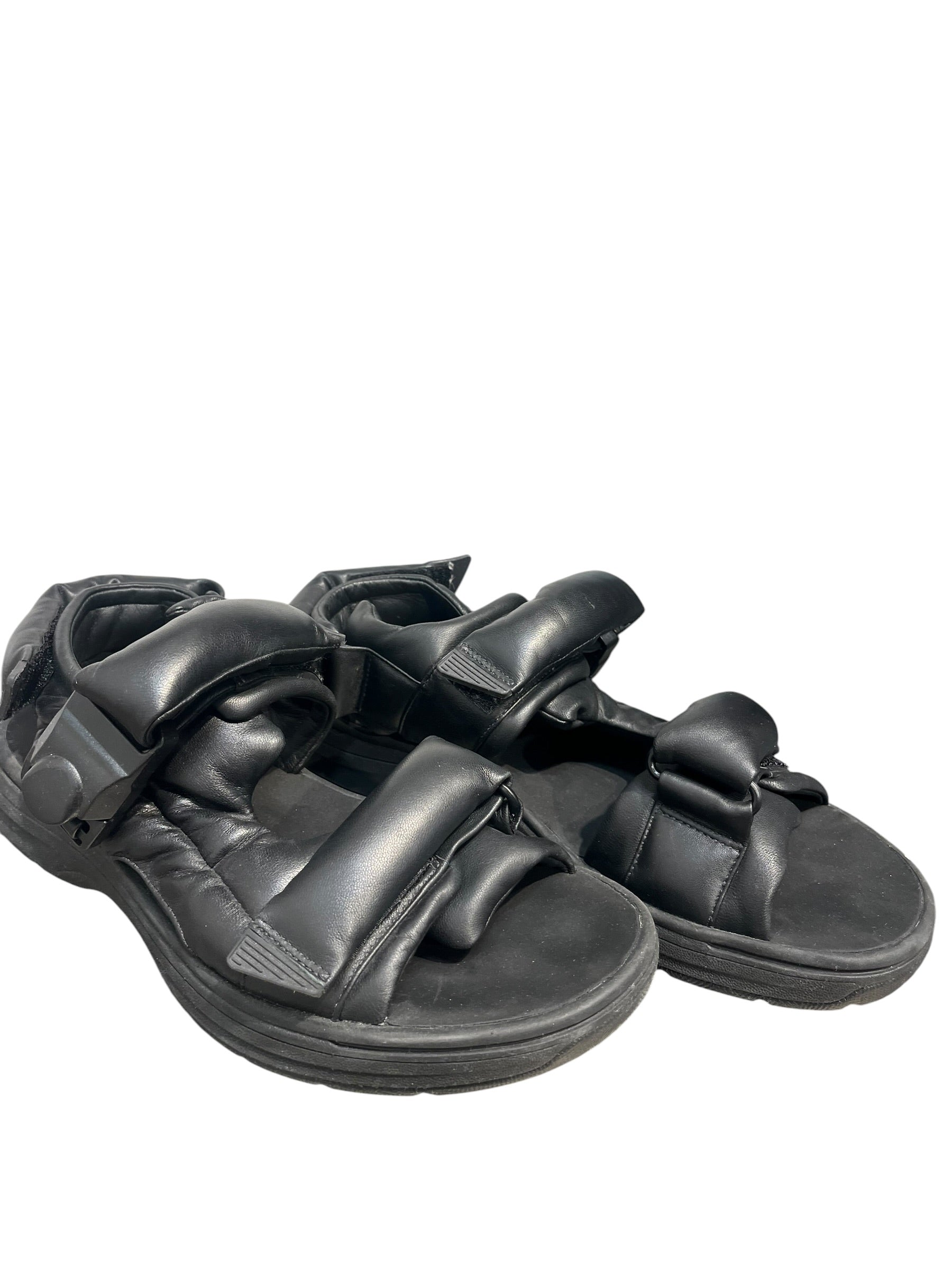 MARTINE ROSE/Clarks/Sandals/US 10/Leather/BLK/BLACK PUFFY SANDALS view 1
