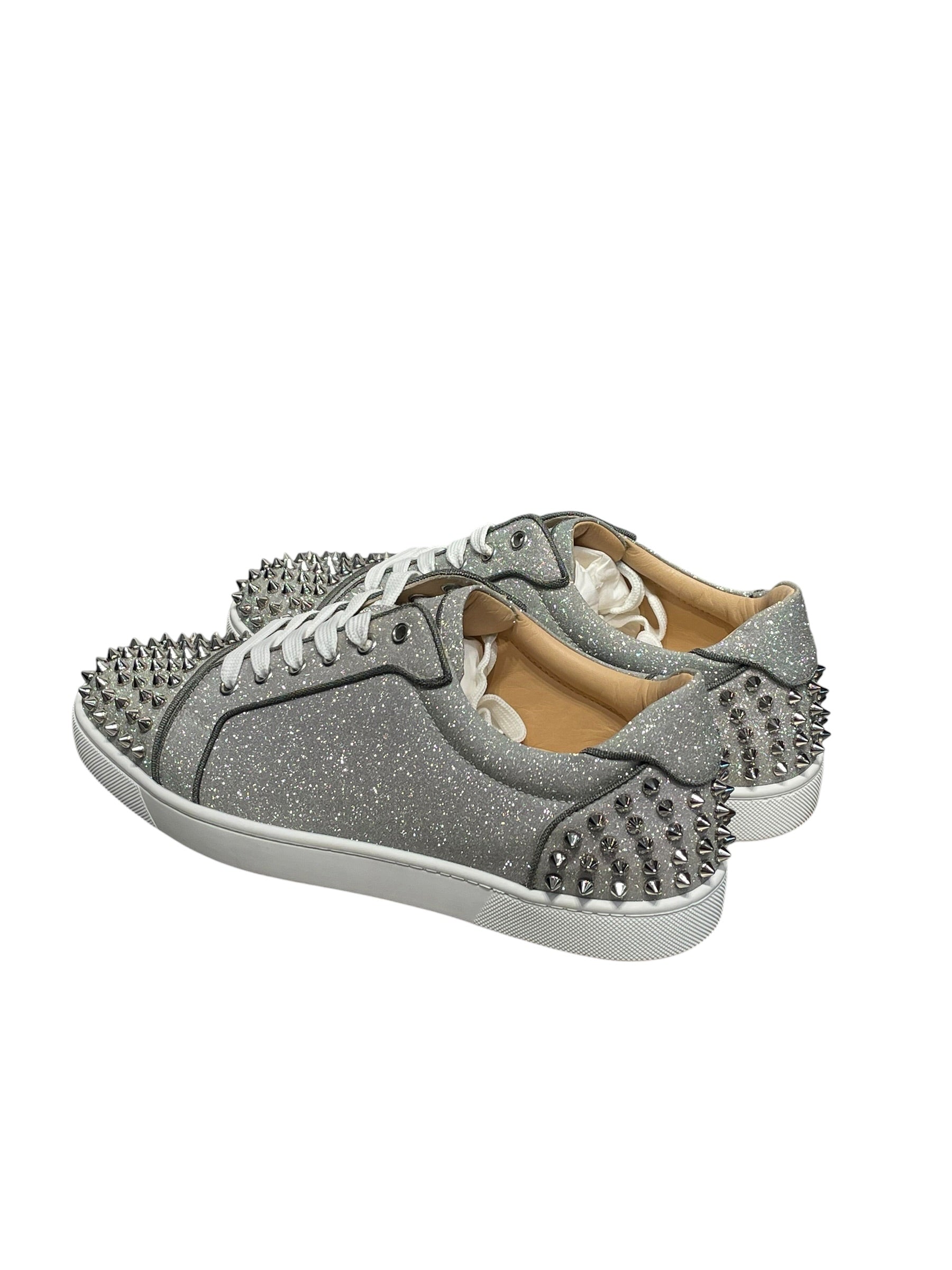 Christian Louboutin/Low-Sneakers/EU 42.5/SLV/GLITER SPIKES view 2