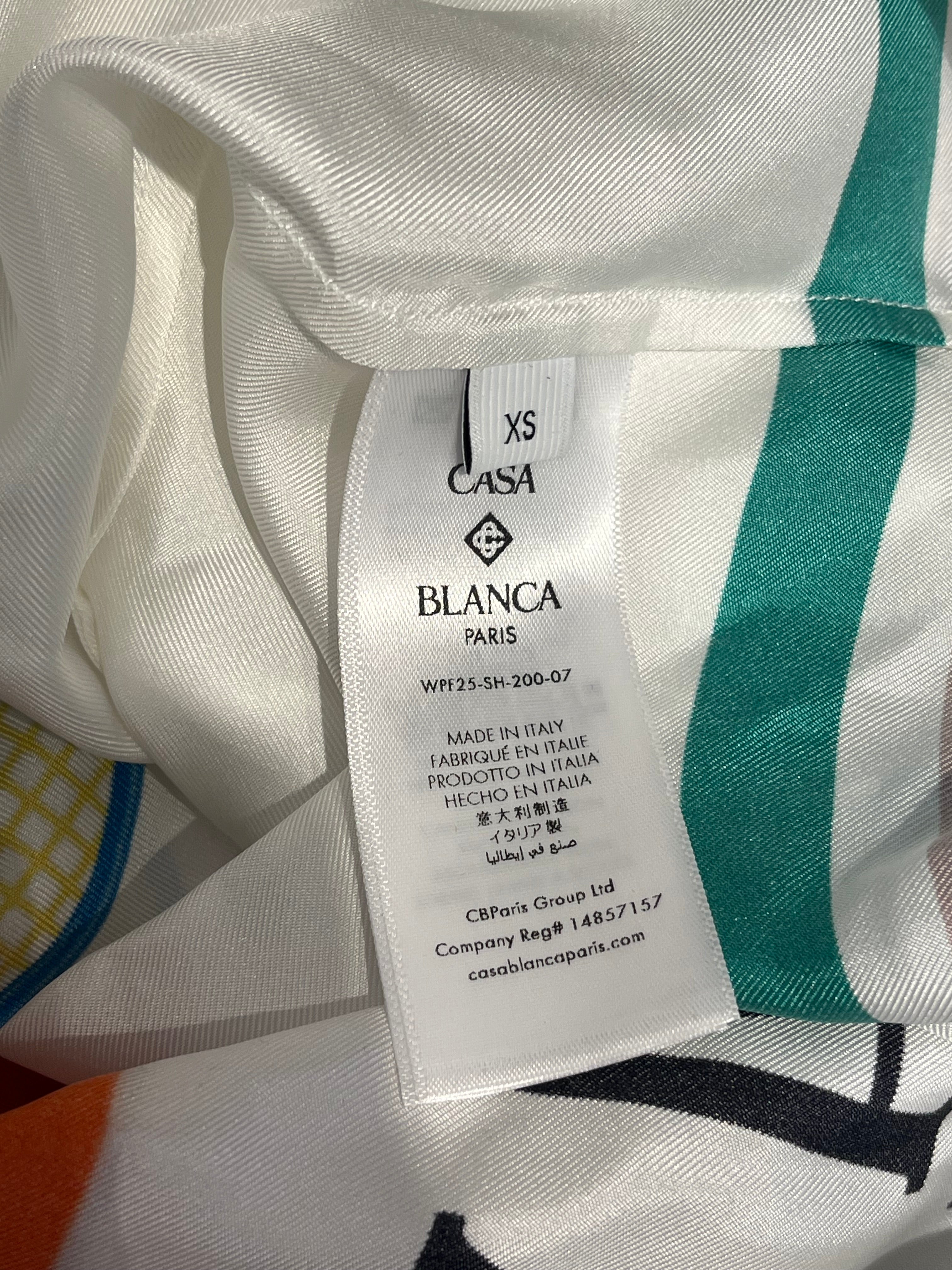 CASABLANCA/SS Shirt/XS/Graphic/Silk/WHT/"CASA WAY" TENIS CLUB view 4