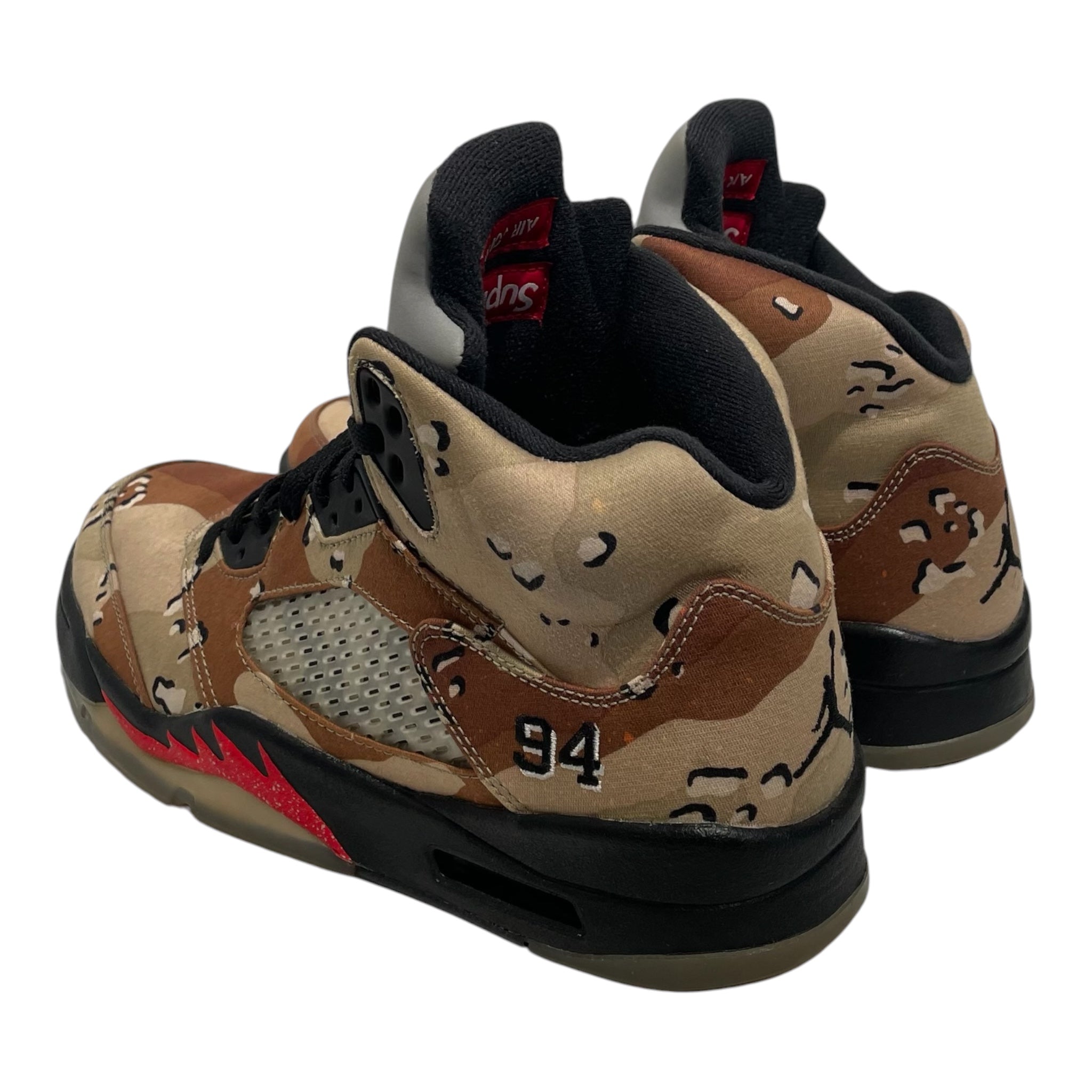 Supreme/JORDAN BRAND/Low-Sneakers/US 9.5/Camouflage/Cotton/CML/Jordan 5  Desert Camo view 2