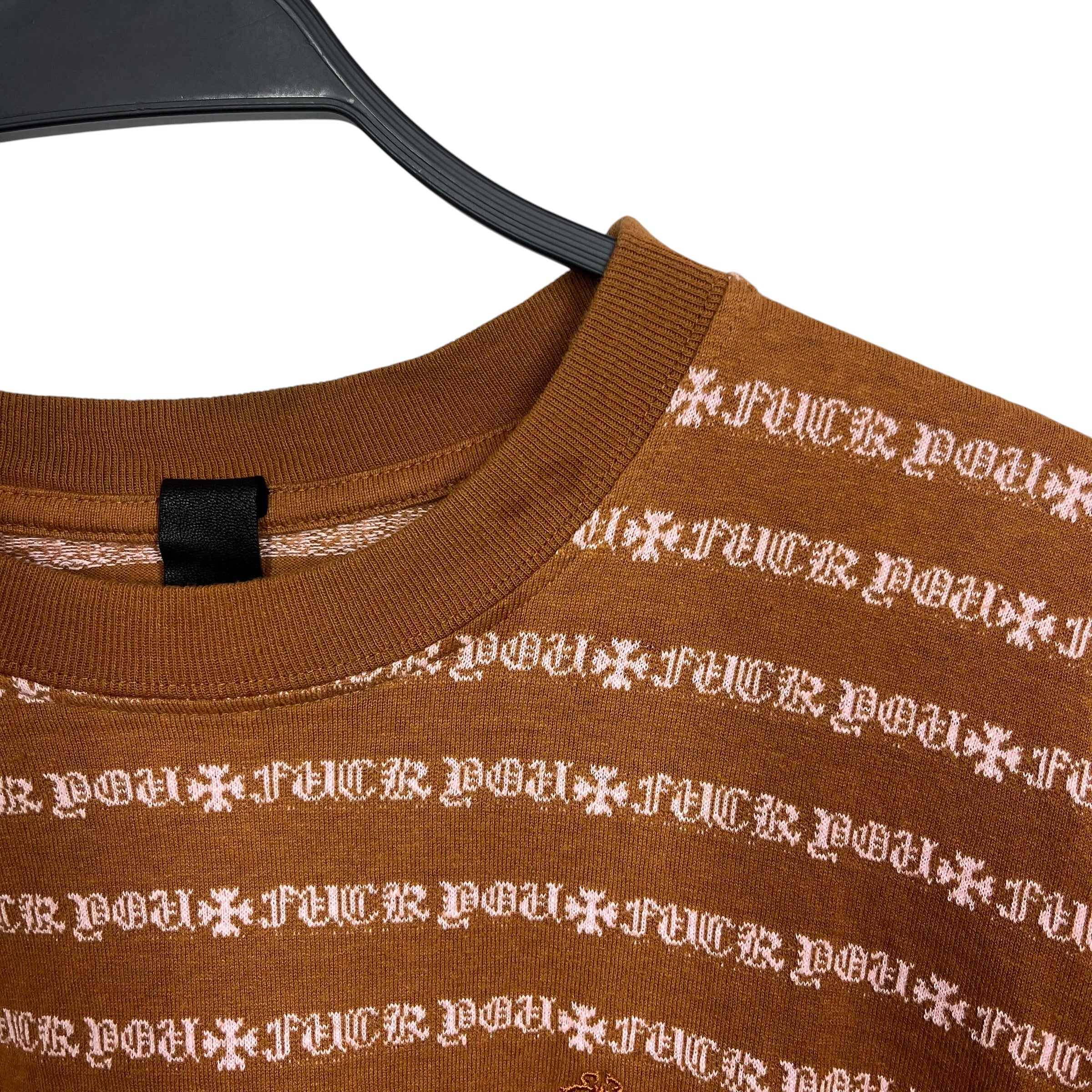 CHROME HEARTS/T-Shirt/S/Cotton/KHK/knitted chrome view 5