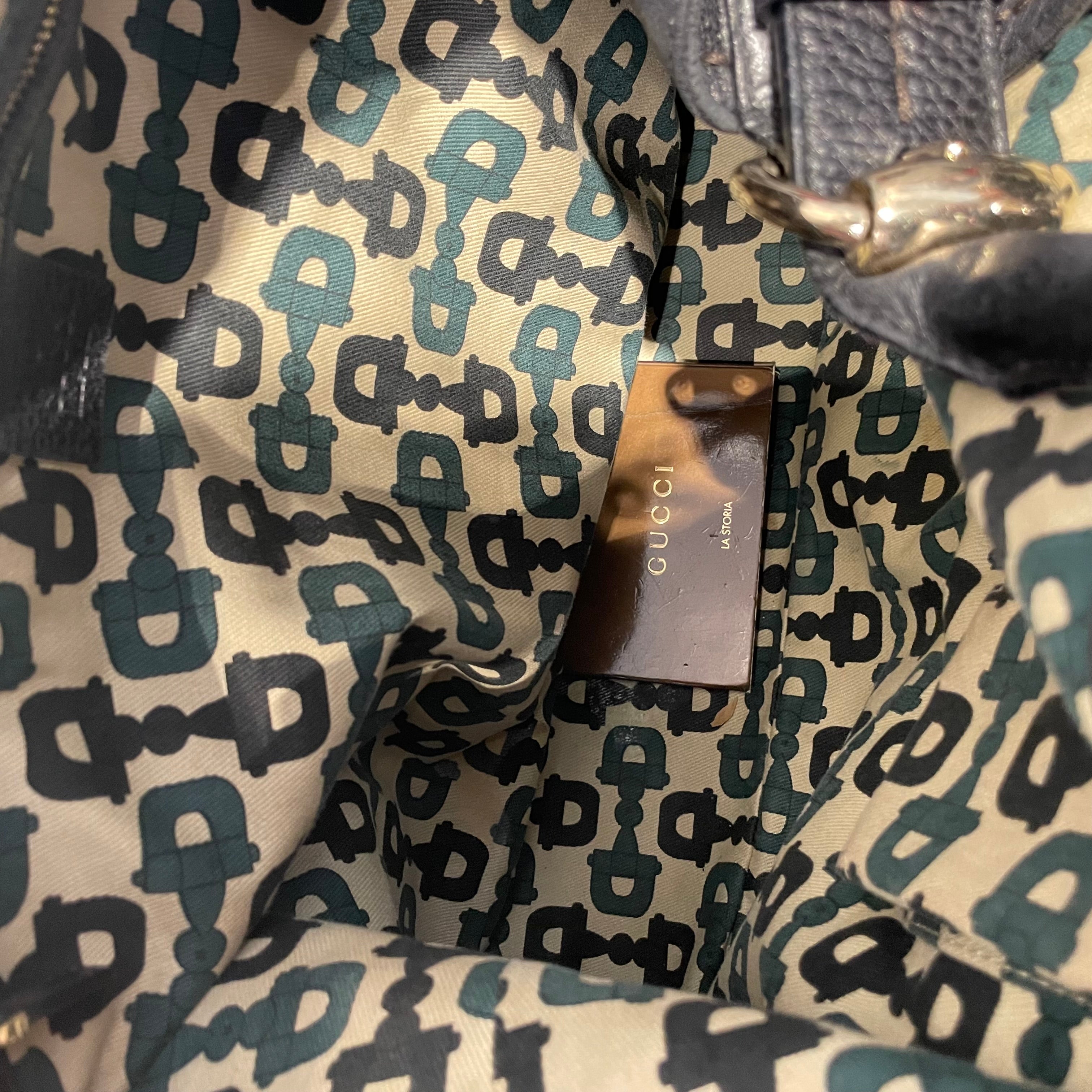 GUCCI/Tote Bag/Leather/BLK/GG Supreme Signoria view 4